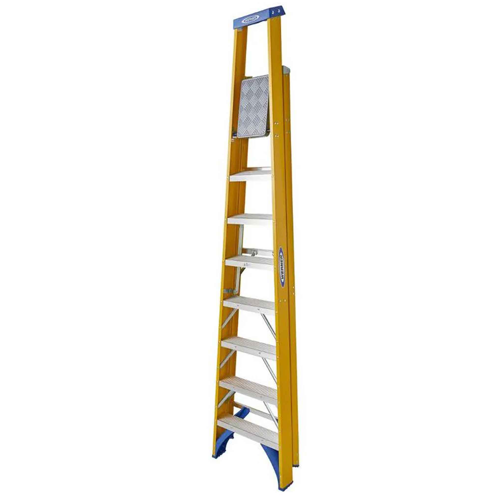 Werner-8-Tread-Fibreglass-Platform-Step-Ladder-4