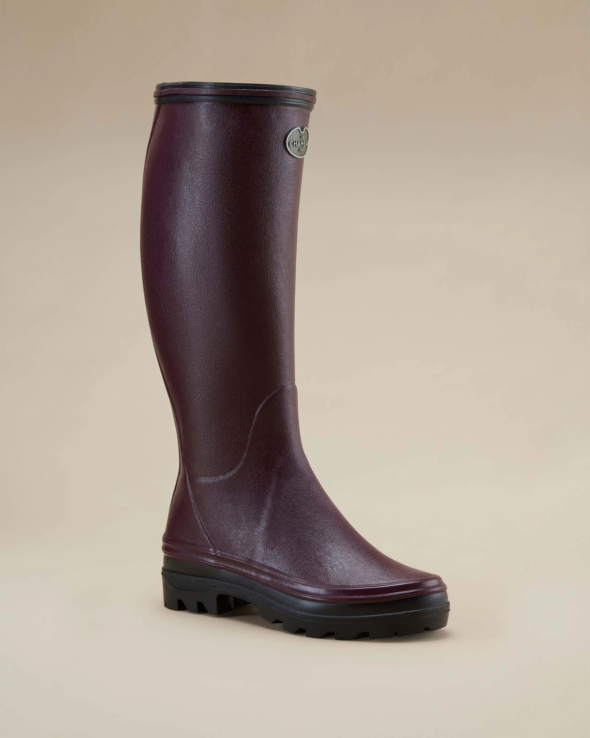 Le Chameau Ladies Giverny Jersey Lined Boot Cherry