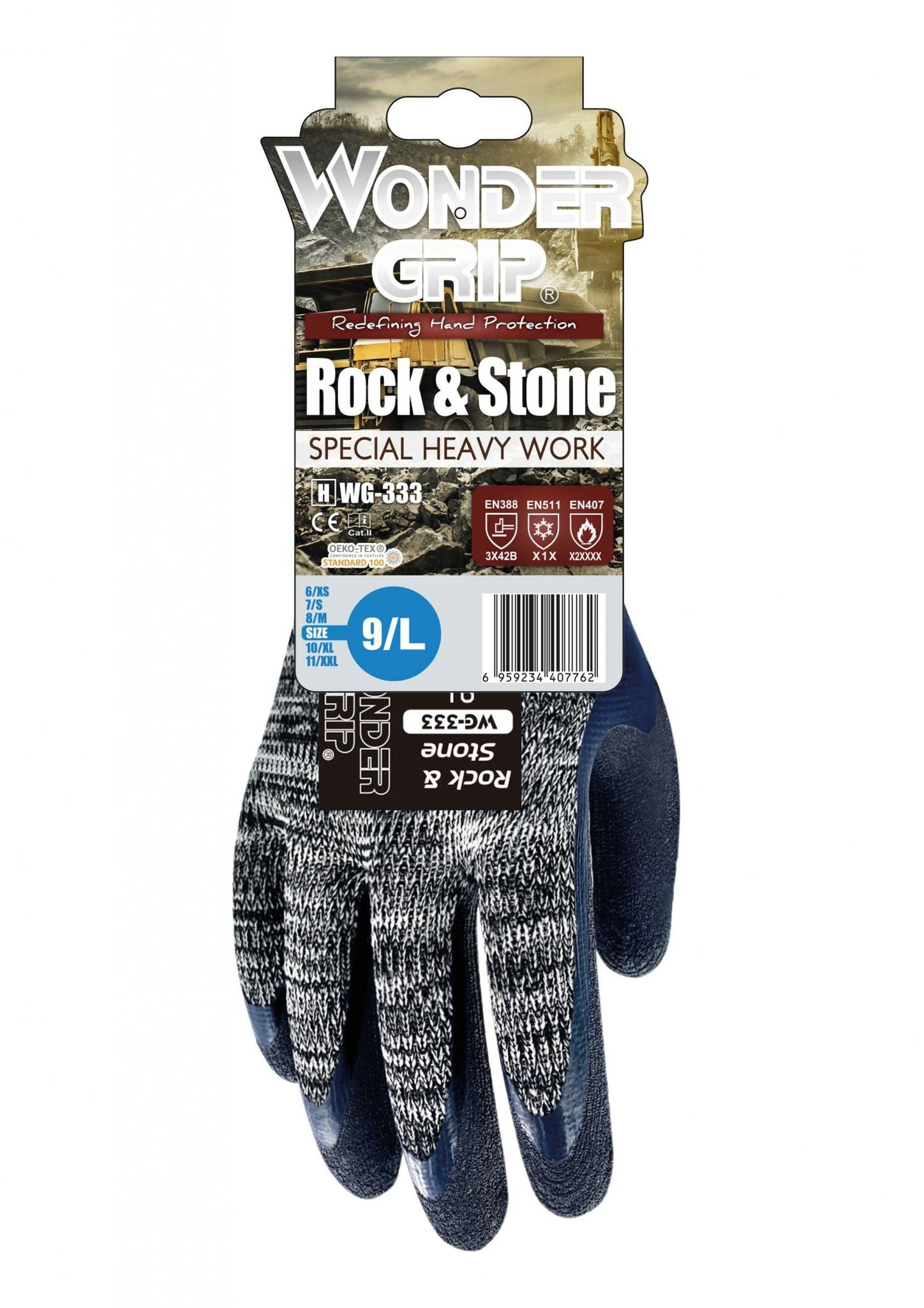 Wonder Grip WG-333 Rock & Stone Special Heavy Work Gloves 3