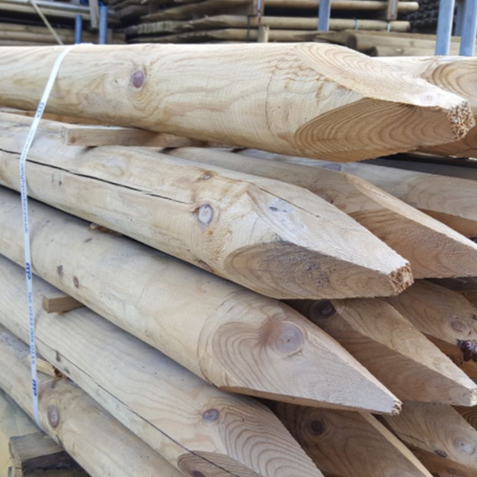 Wooden Round Fence Posts 1.65m x 7.5cm