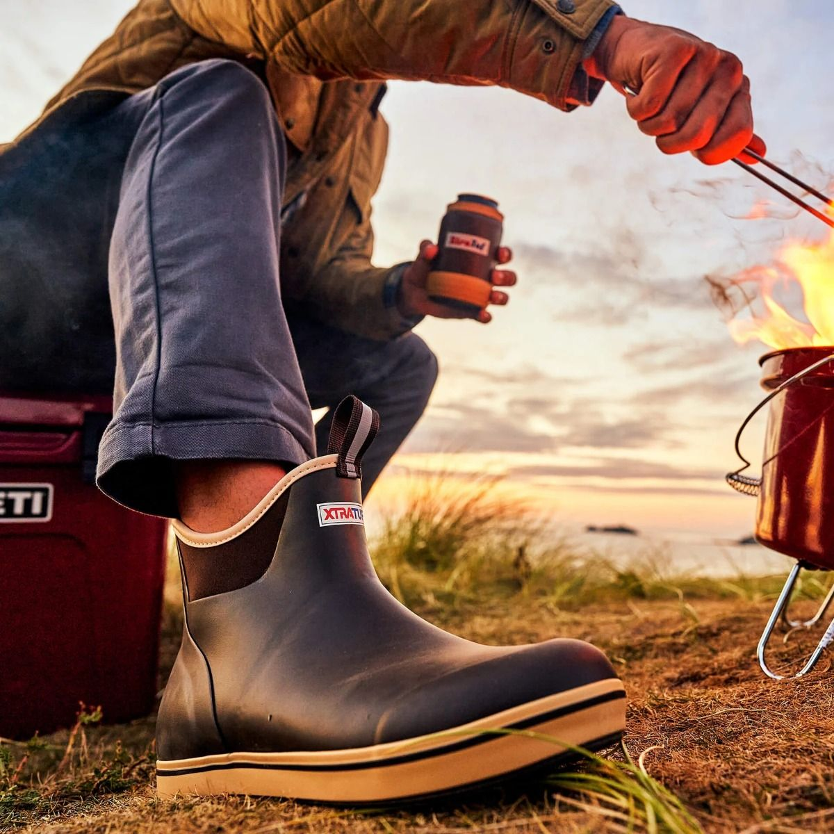 Xtratuf Men's 6" Ankle Deck Boots Chocolate Tan