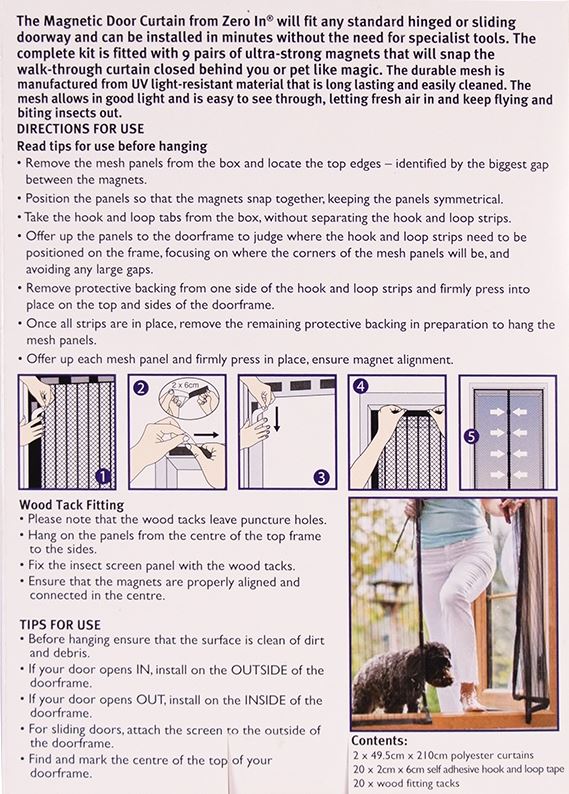 Zero In Magnetic Doorway Curtain (99 x 210cm) 3