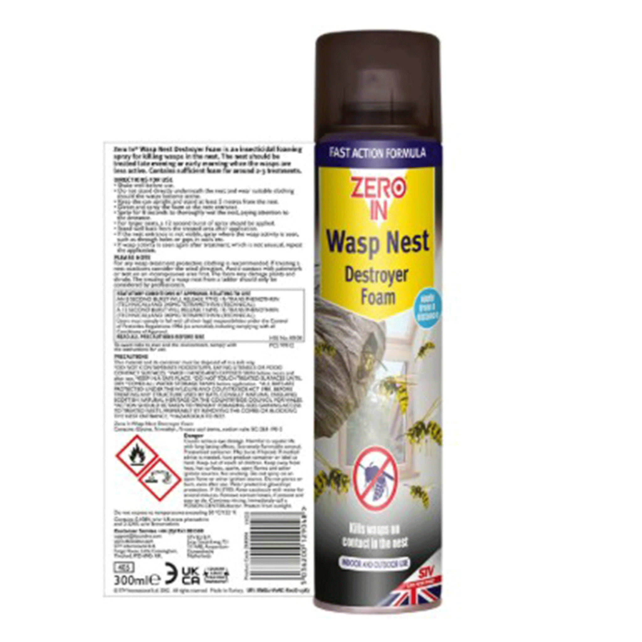 Zero In Wasp Nest Killer Foam Spray 300ml