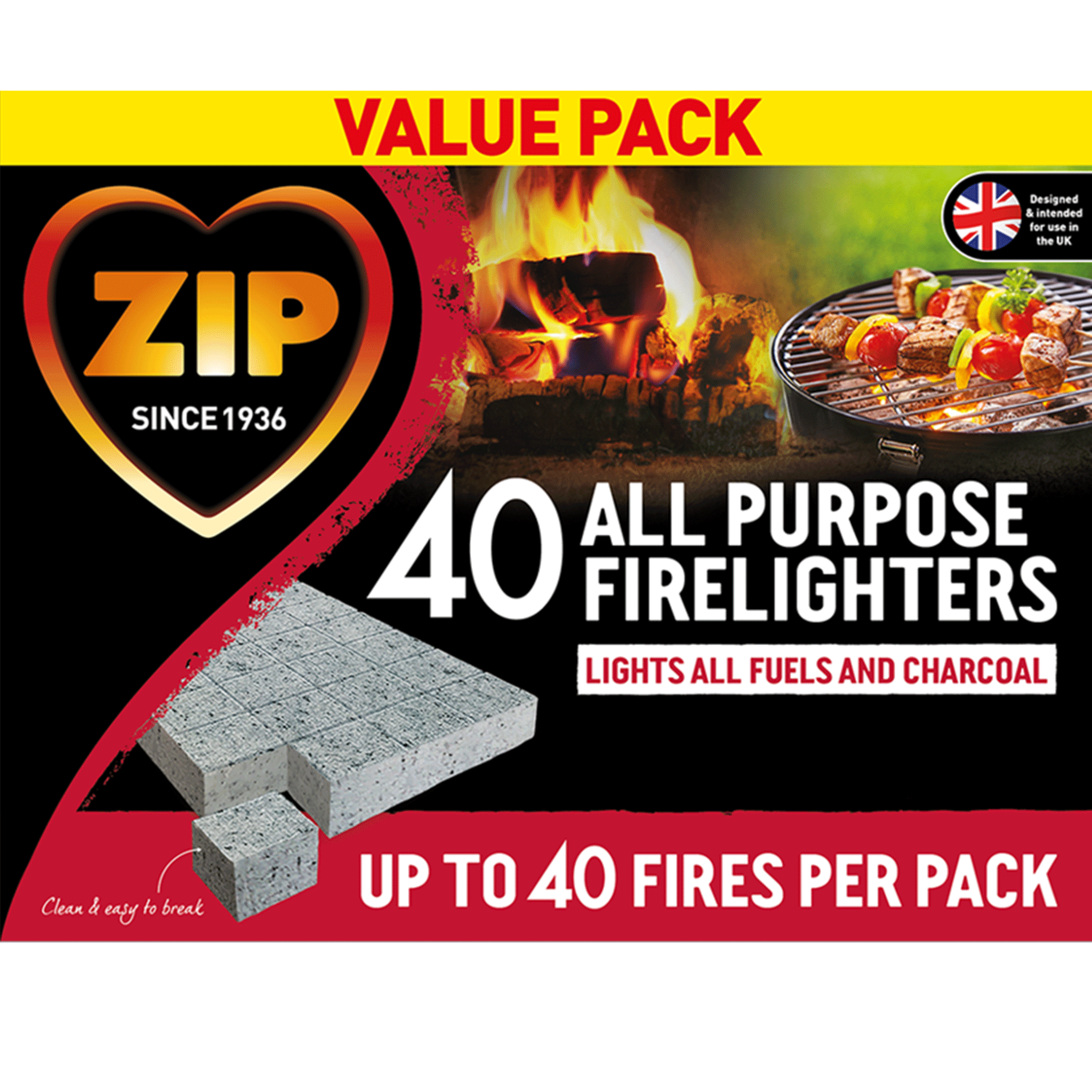 Zip 40 Pack Firelighters