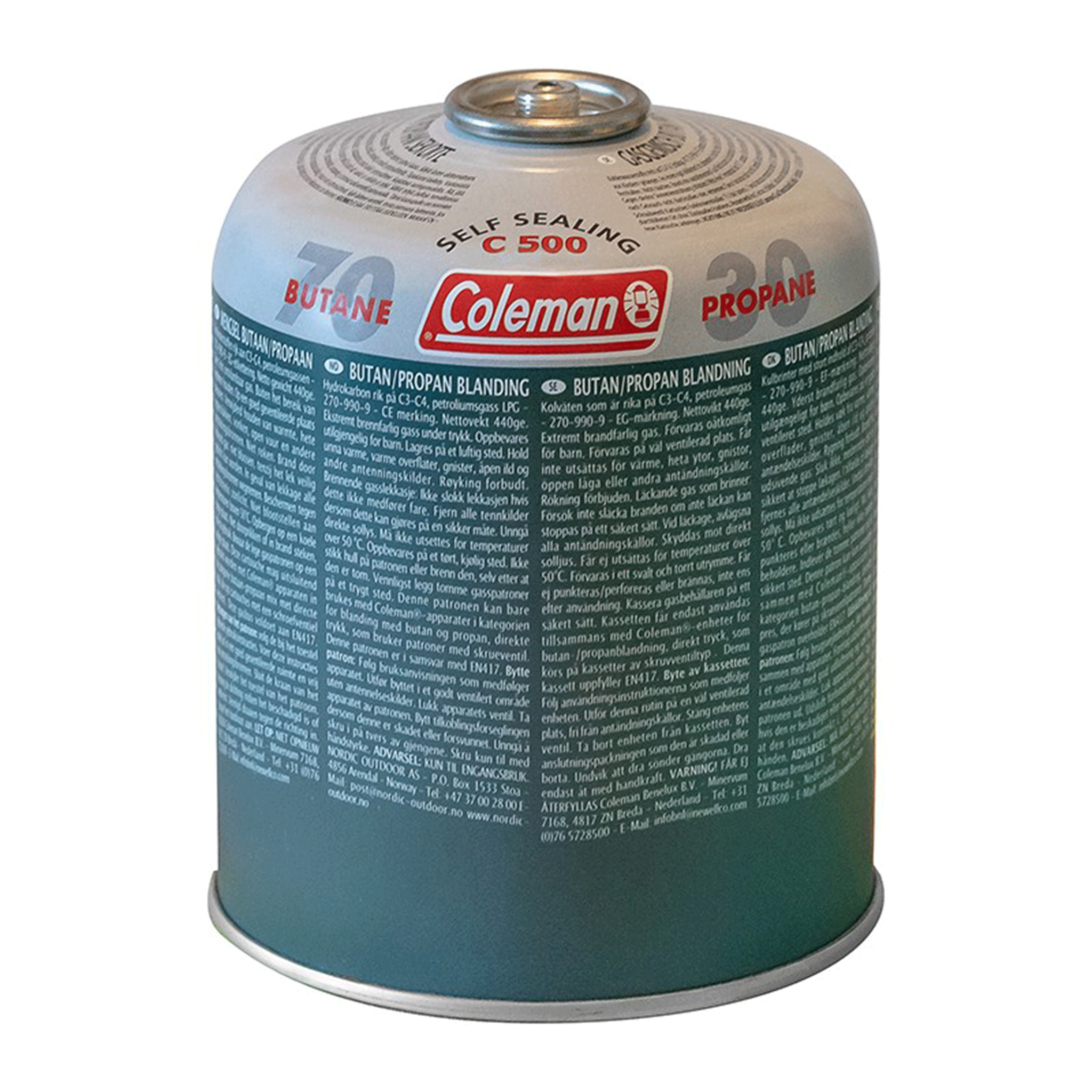 Coleman Self Sealing C500 Gas Cartridge