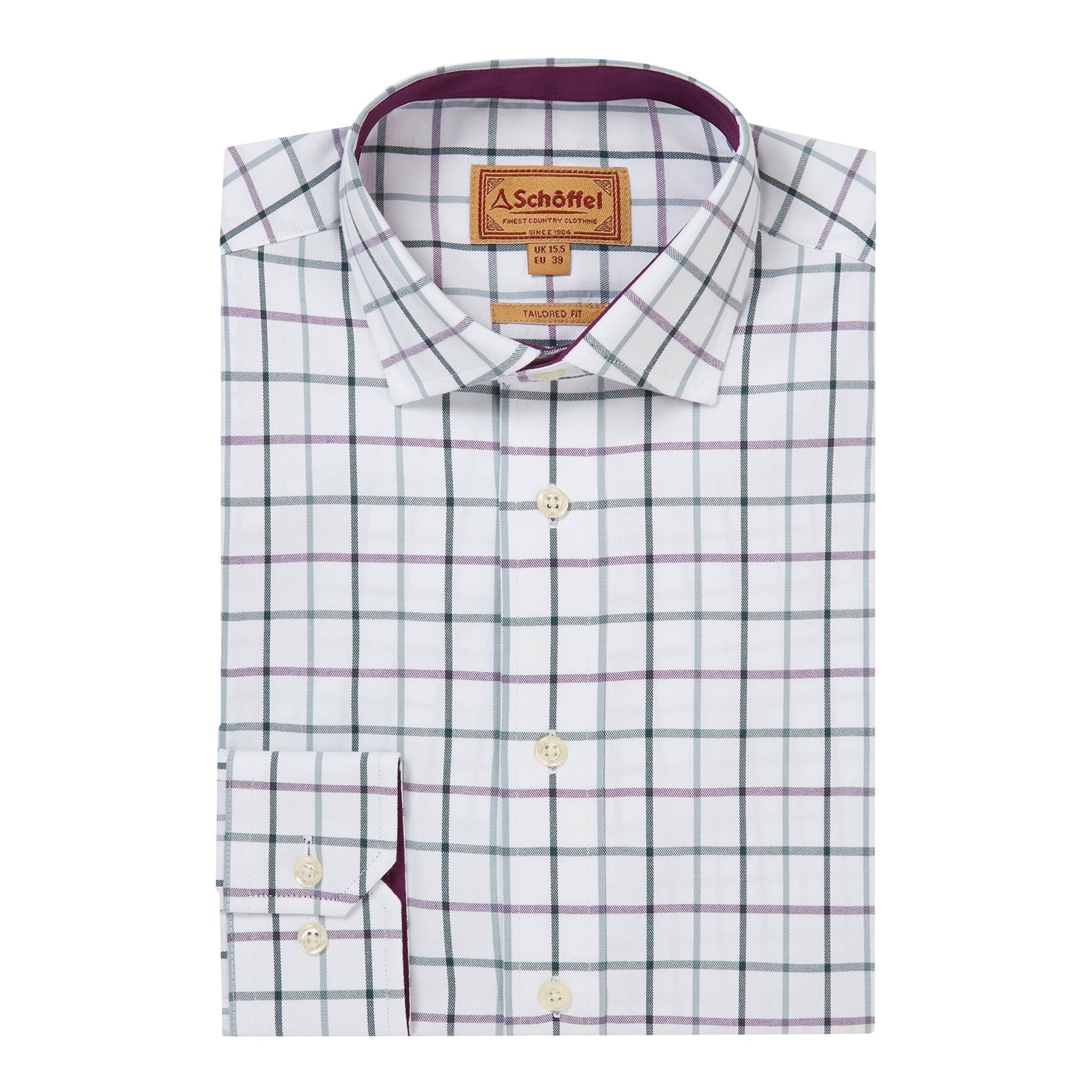 Schöffel Baconsthorpe Tailored Shirt Deep Purple Check