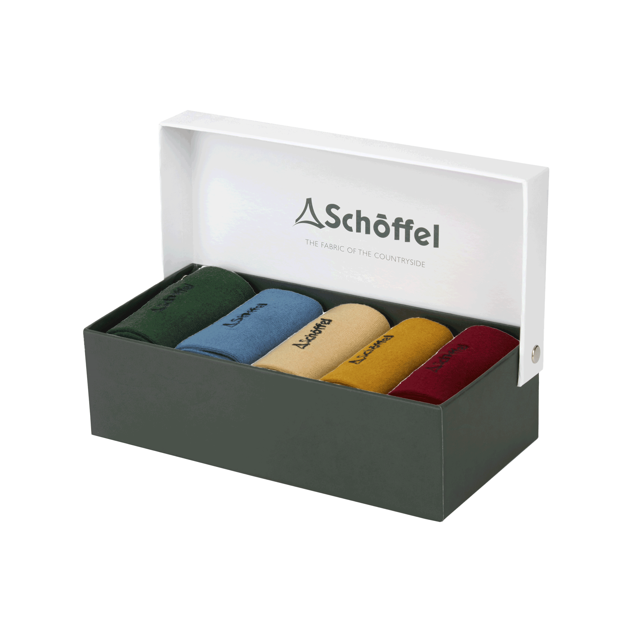 Schoffel Men's Bamboo Sock (Box Of 5) - Logo Oat Mix Colourway
