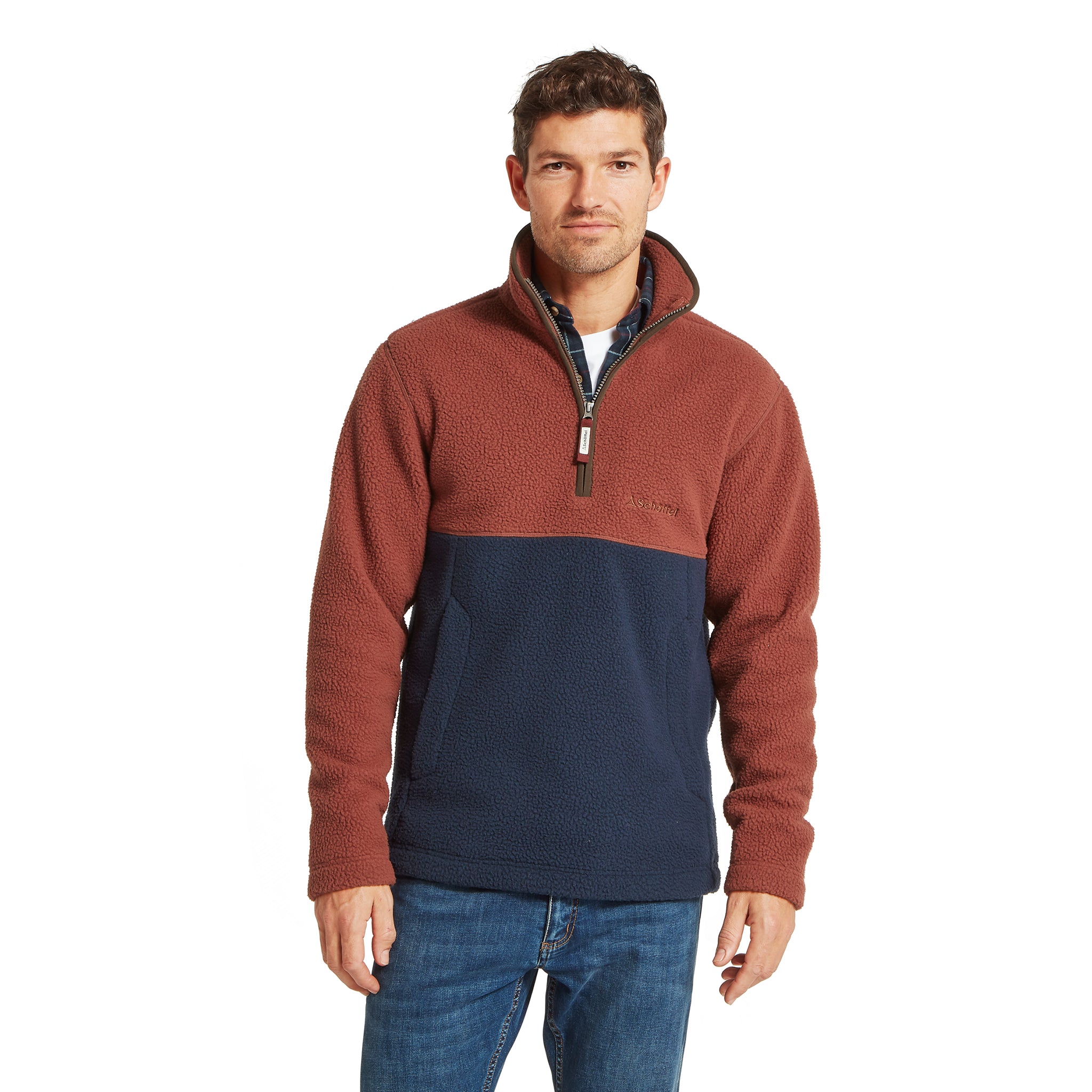 Schöffel Berkeley Retro Fleece True Navy Brick Red