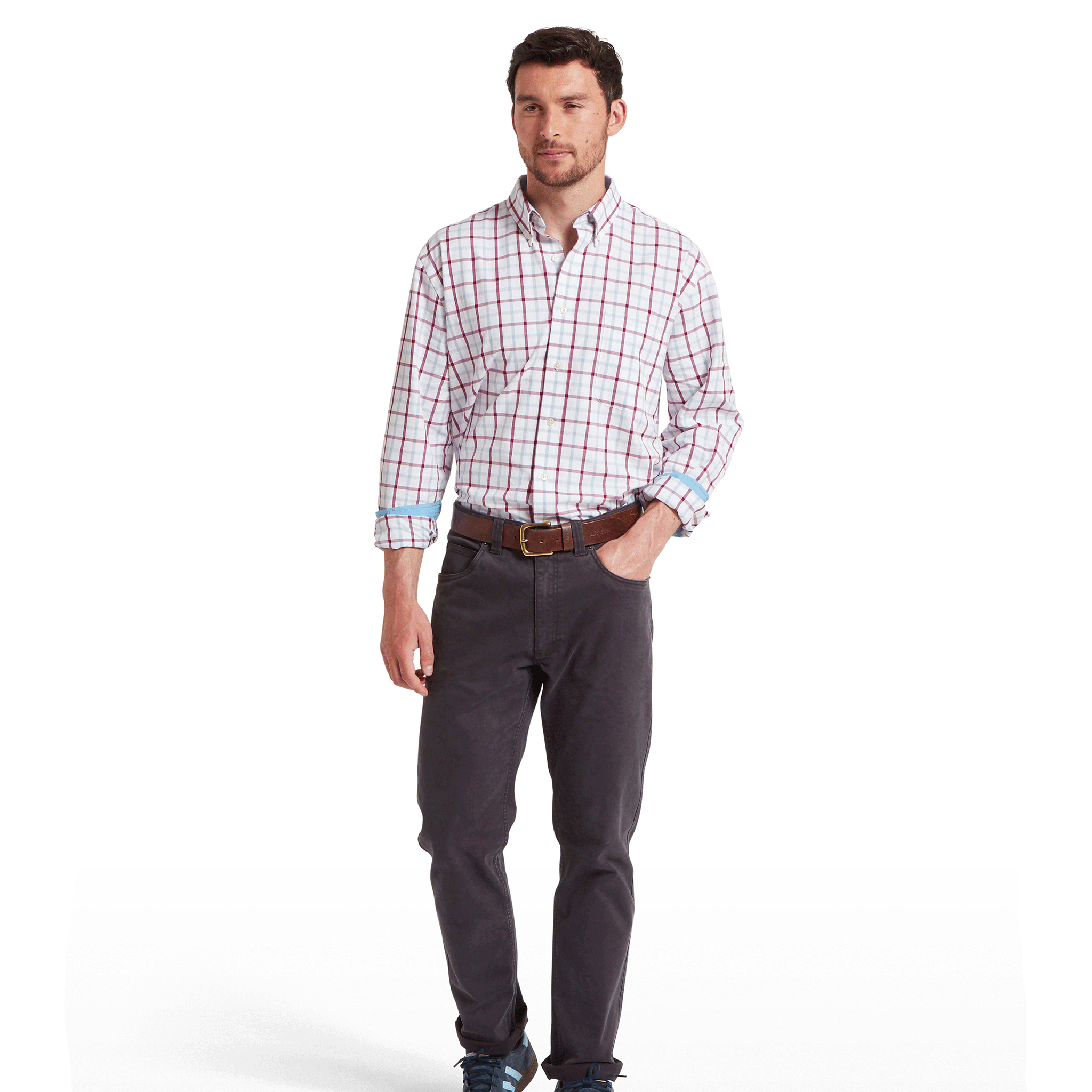 Schoffel Brancaster Classic Shirt in Mountain Blue Check