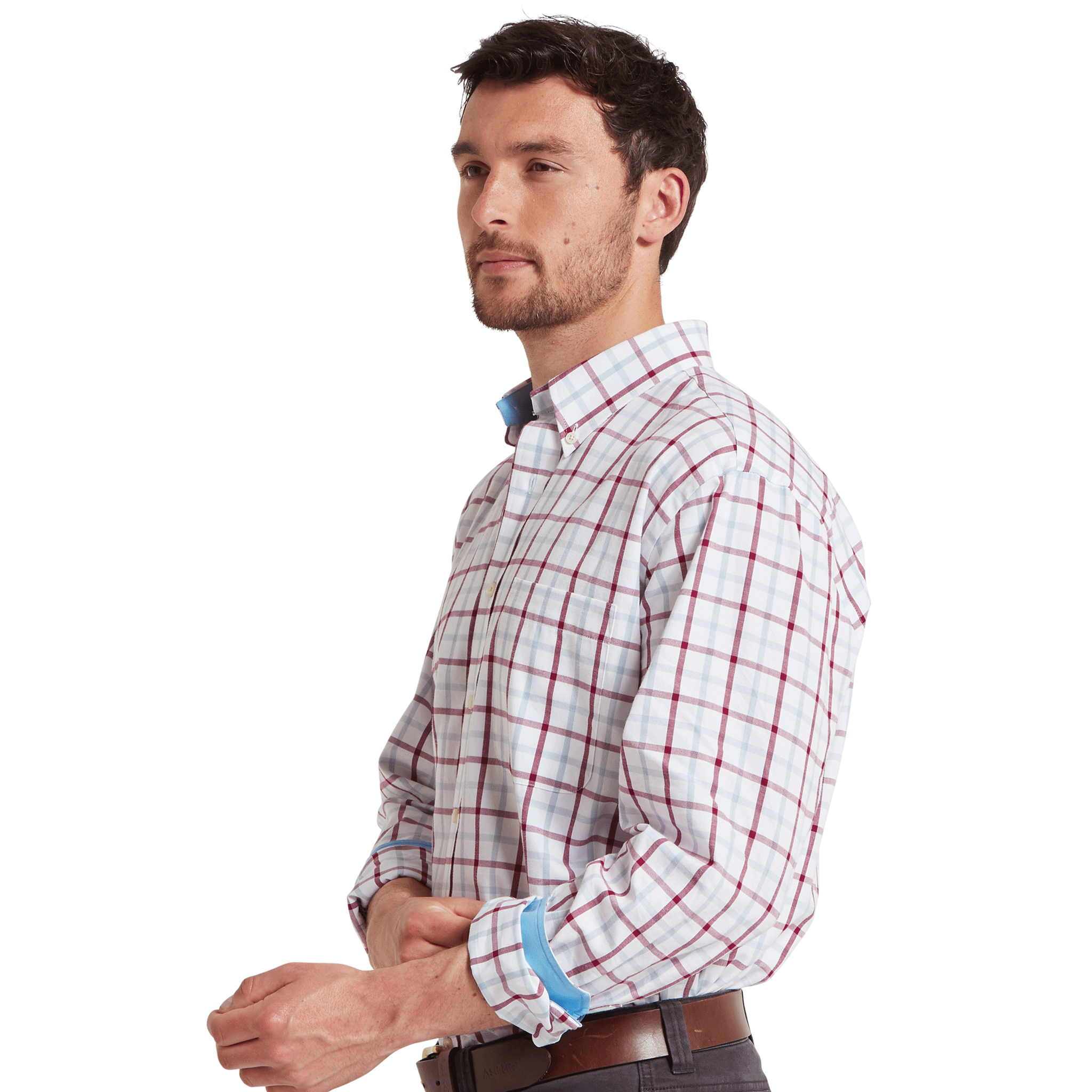 Schoffel Brancaster Classic Shirt in Mountain Blue Check