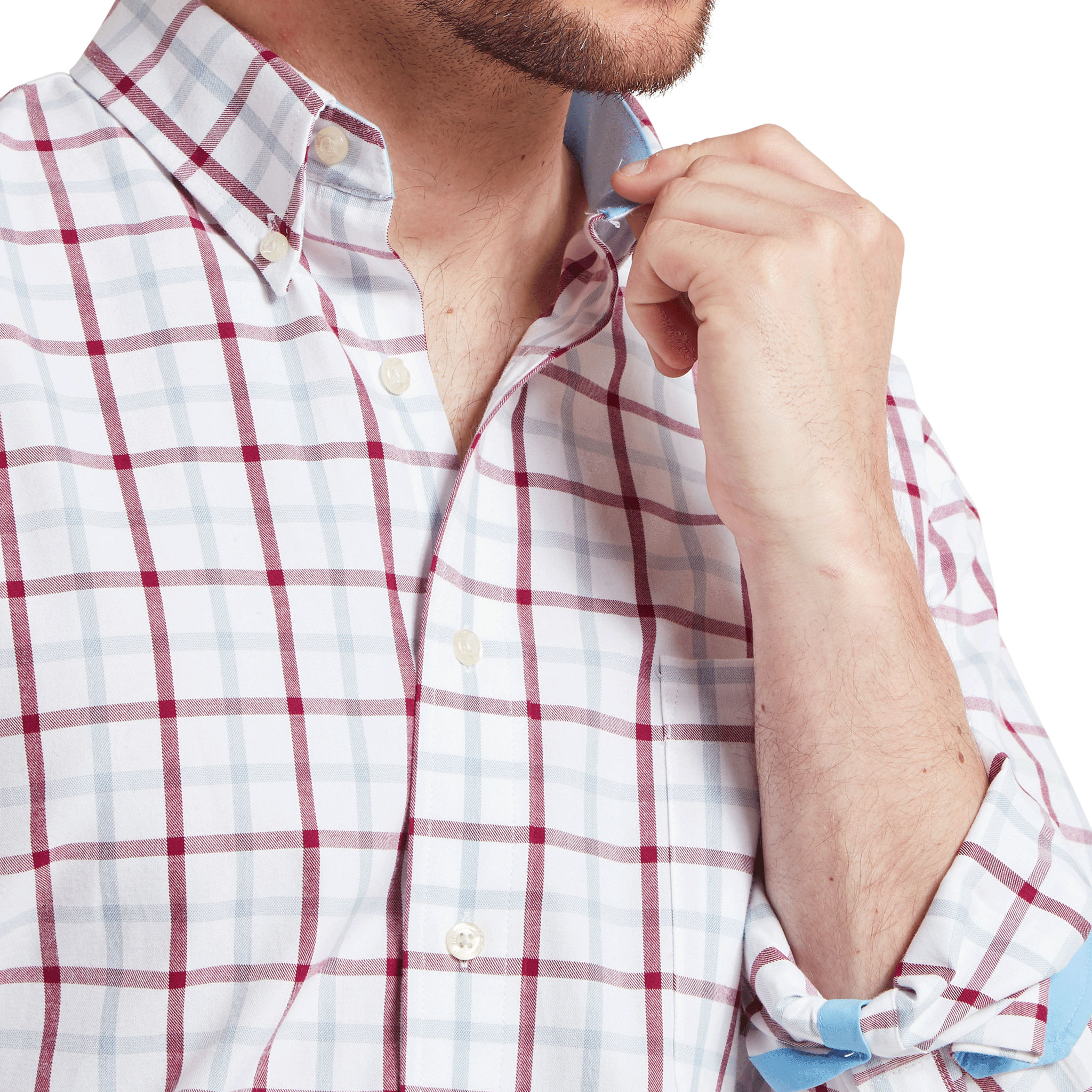 Schoffel Brancaster Classic Shirt in Mountain Blue Check