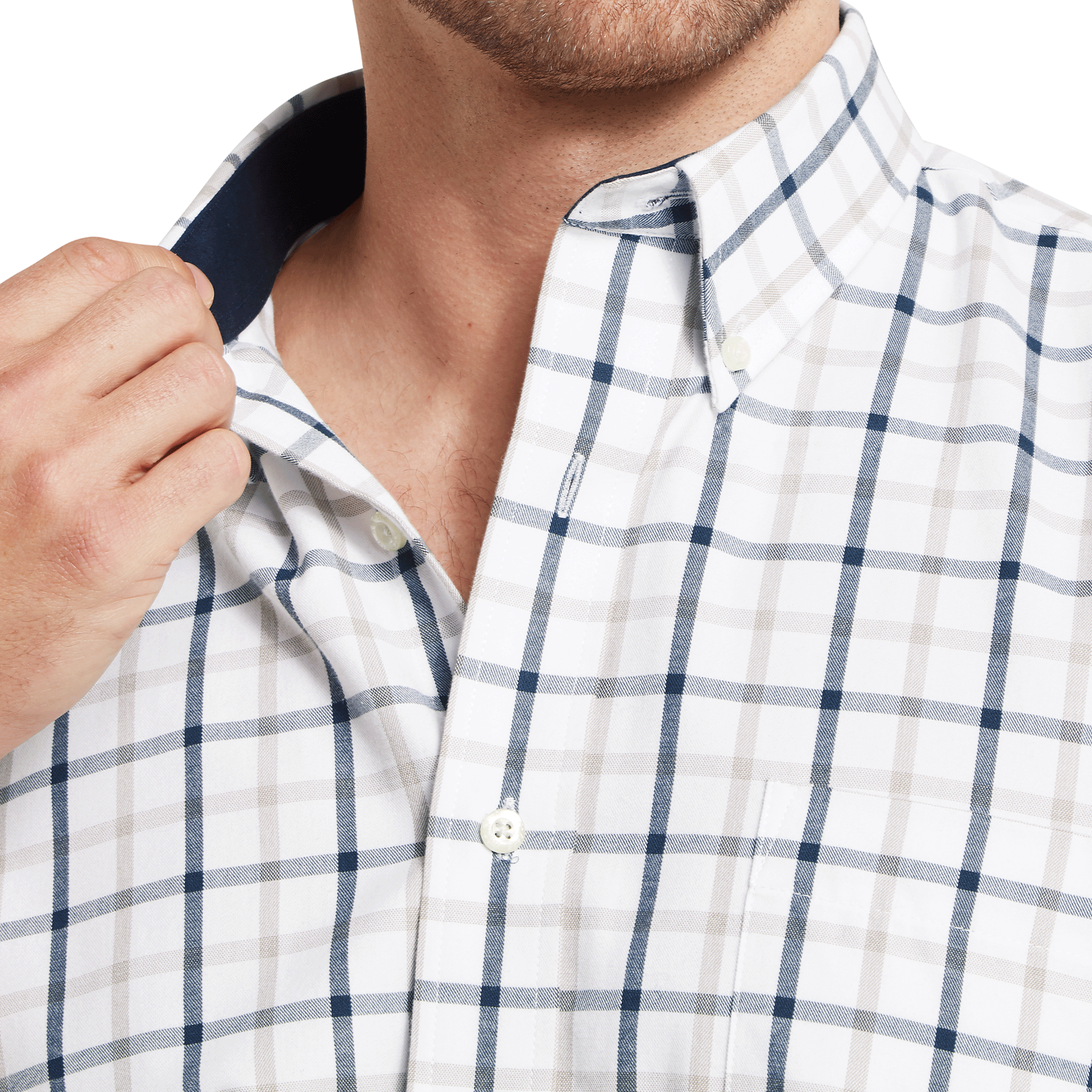 Schoffel Brancaster Classic Shirt in Oxford Navy Check