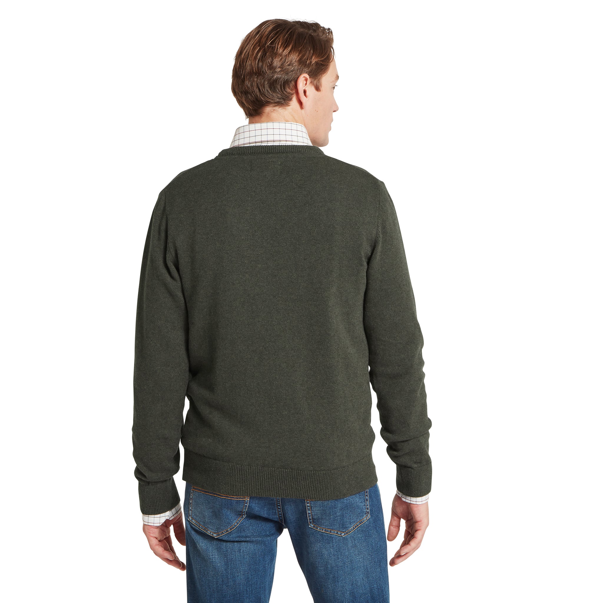 Schöffel Calton Cotton Cashmere Crew Jumper Loden Green