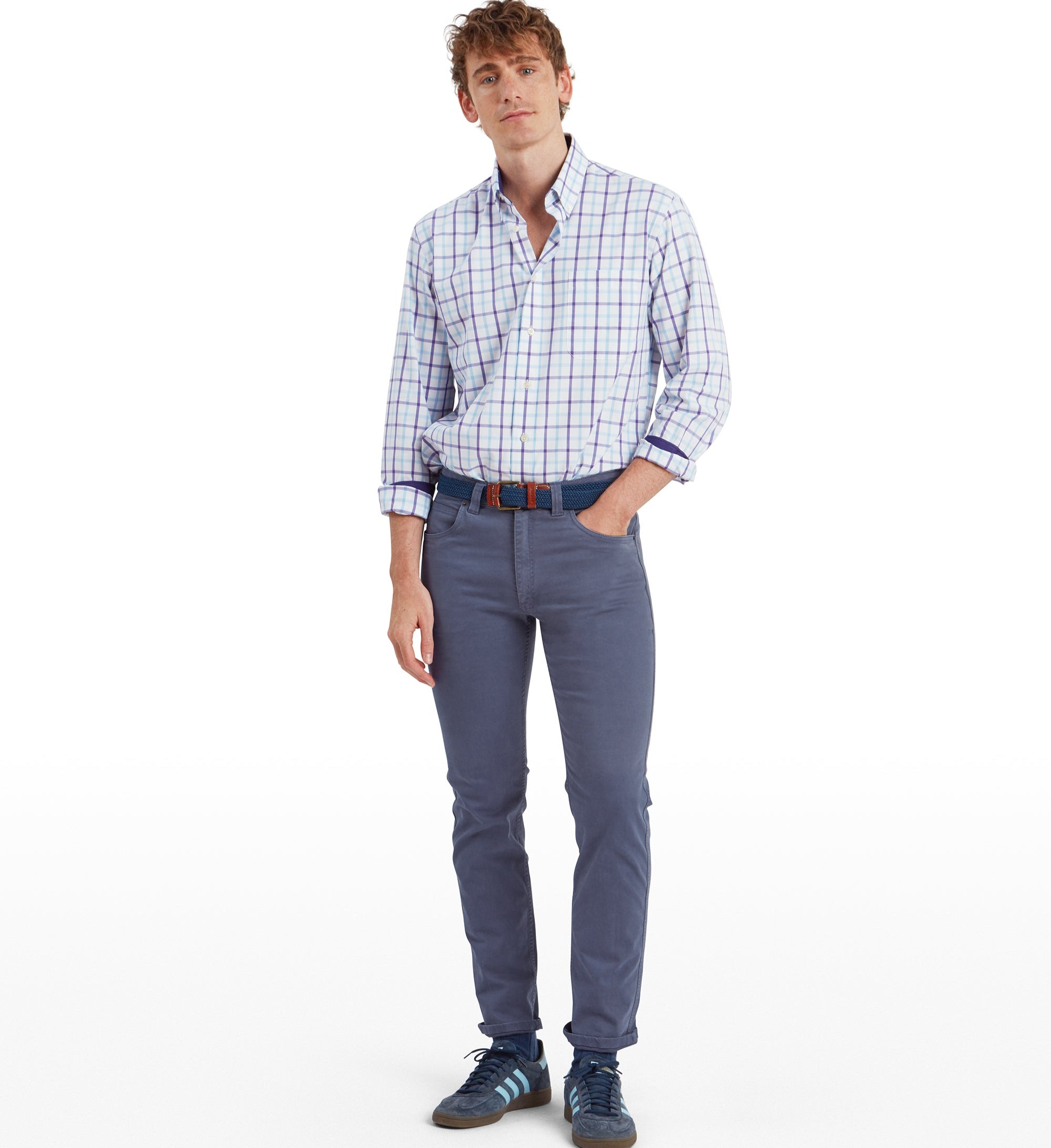 Schoffel Canterbury 5 Pocket Jeans Slate Blue