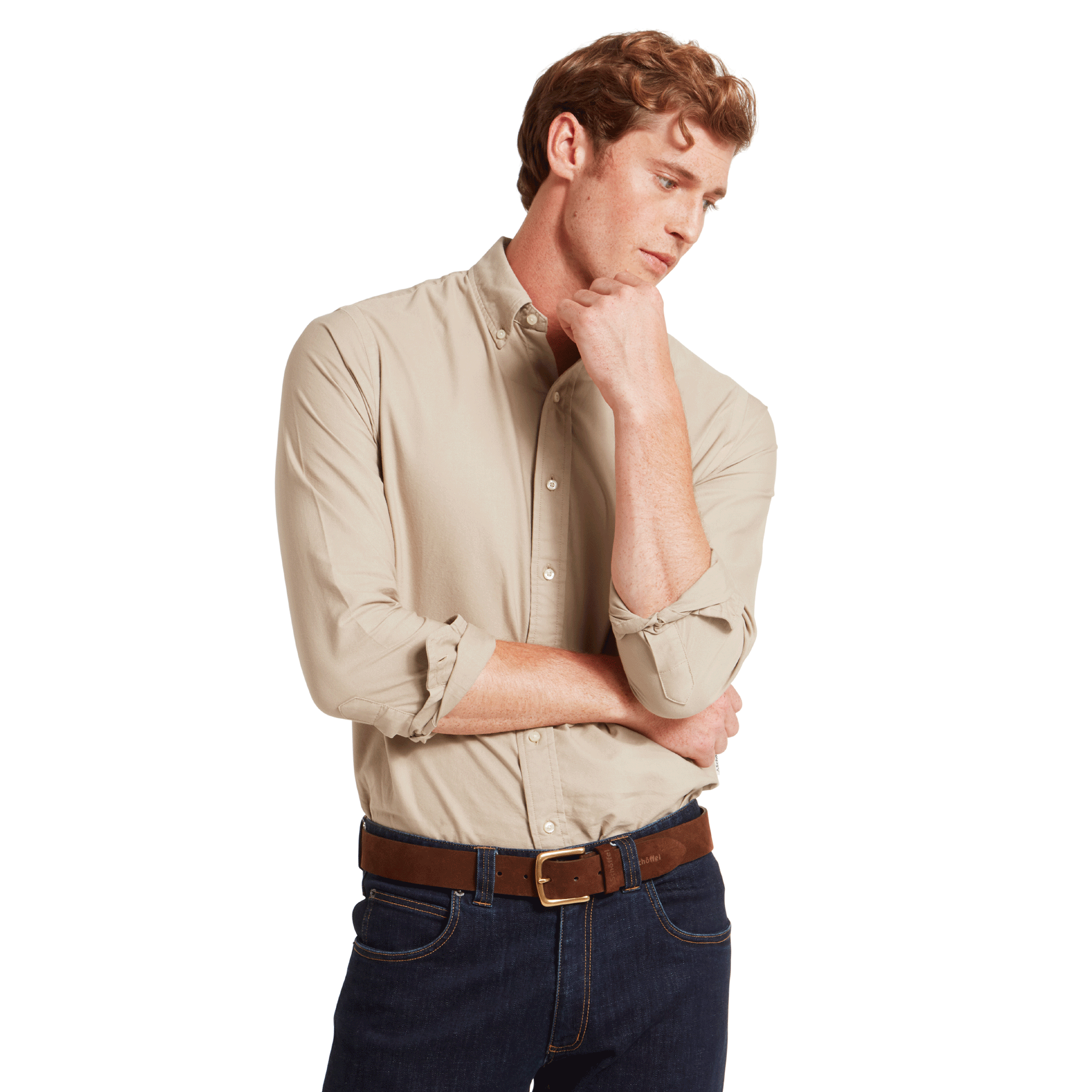 Schoffel Cavendish Oxford Shirt in Cobblestone