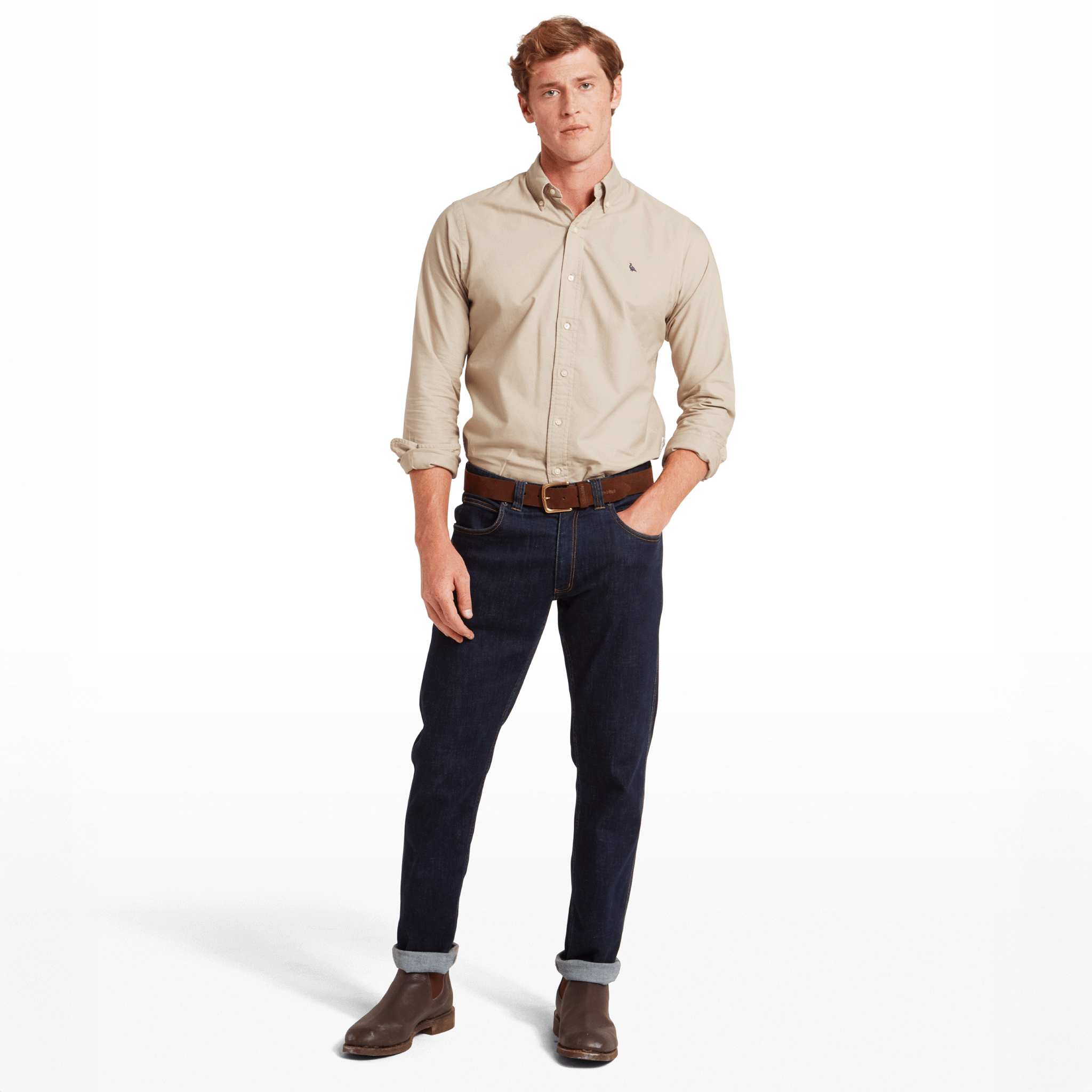 Schoffel Cavendish Oxford Shirt in Cobblestone