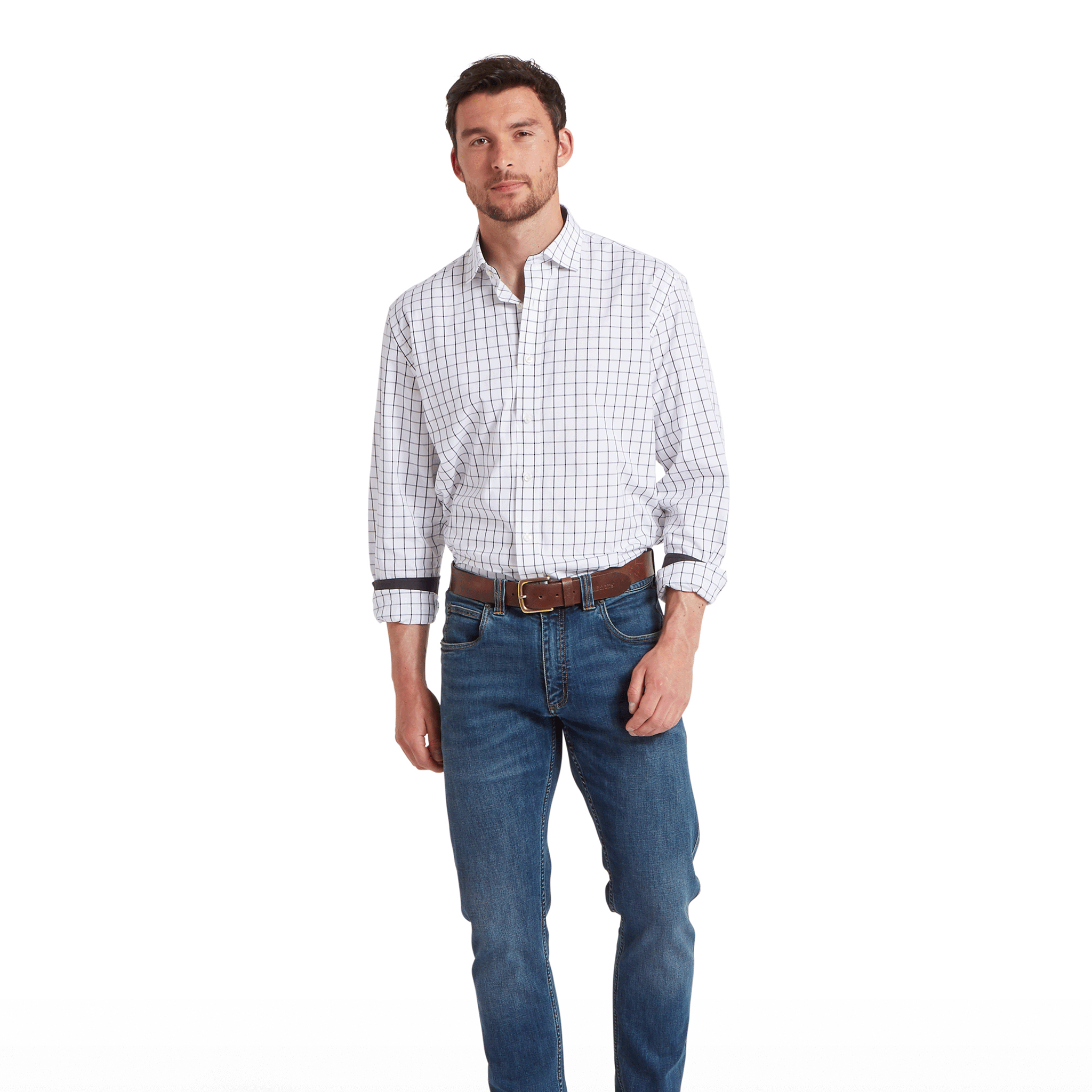 Schoffel Halesworth Tailored Shirt in Blue Check