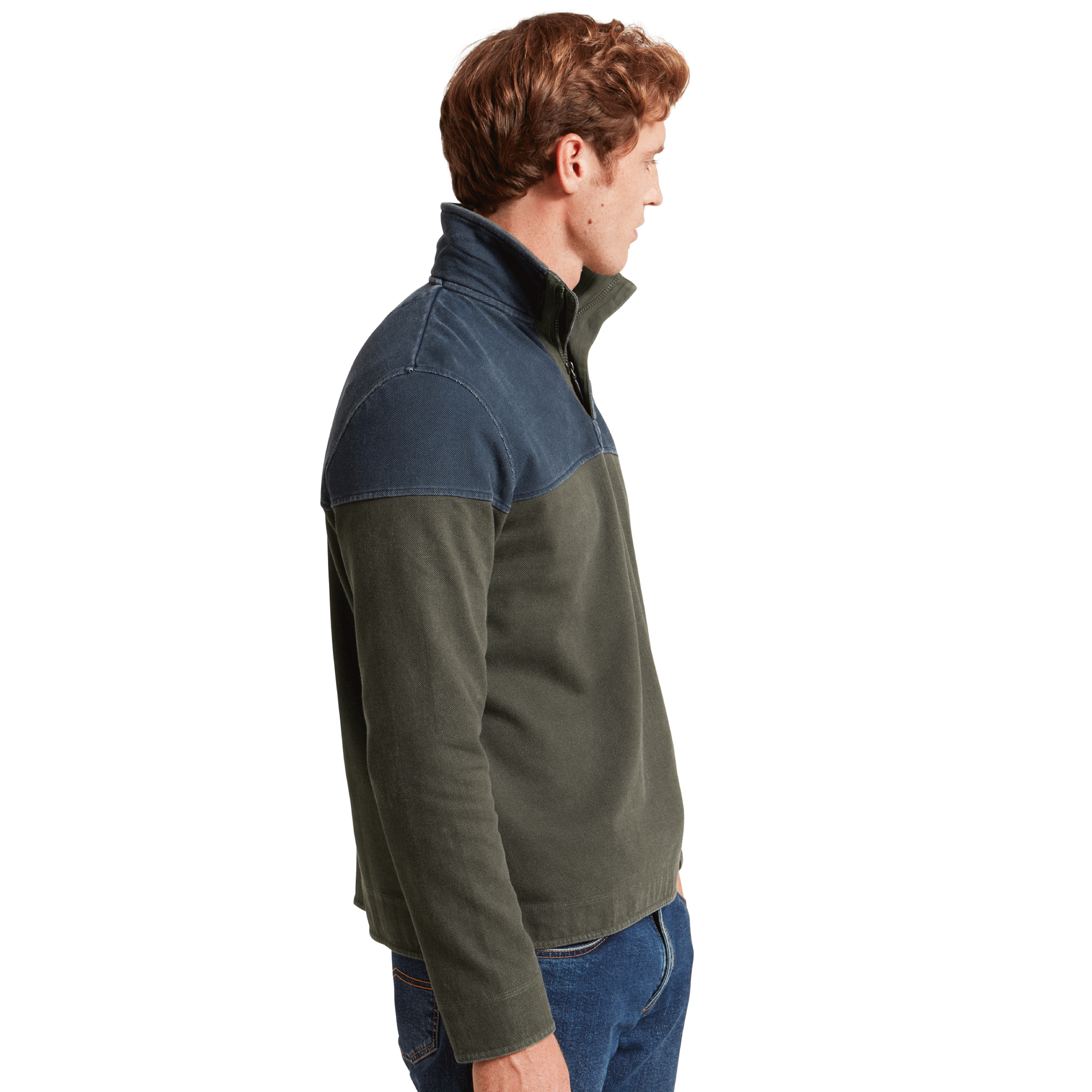 Schoffel Helford Heritage Sweatshirt in Peat Green