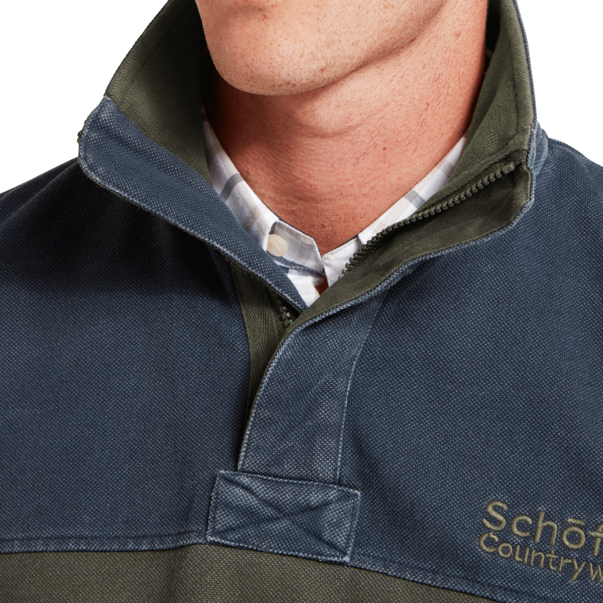 Schoffel Helford Heritage Sweatshirt in Peat Green