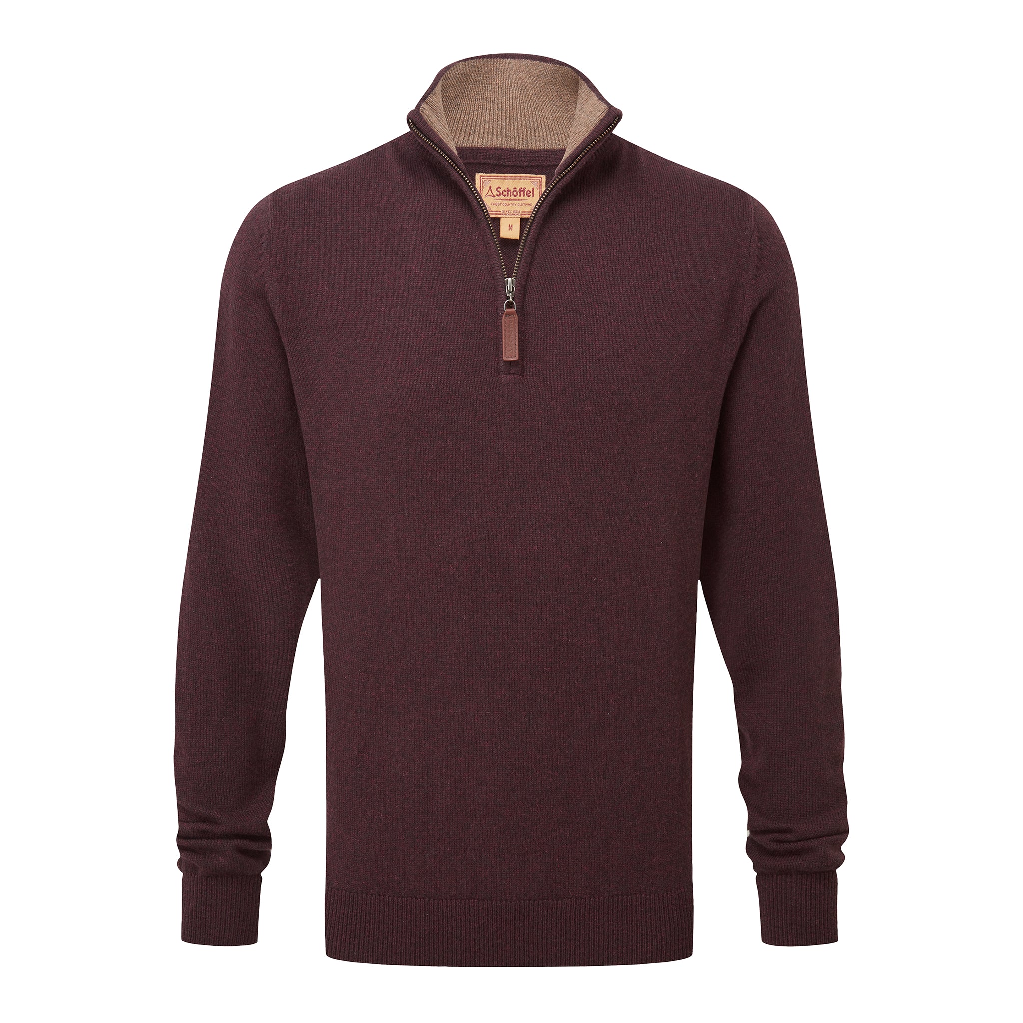 Schöffel Lewis Lambswool 1/4 Zip Jumper Port