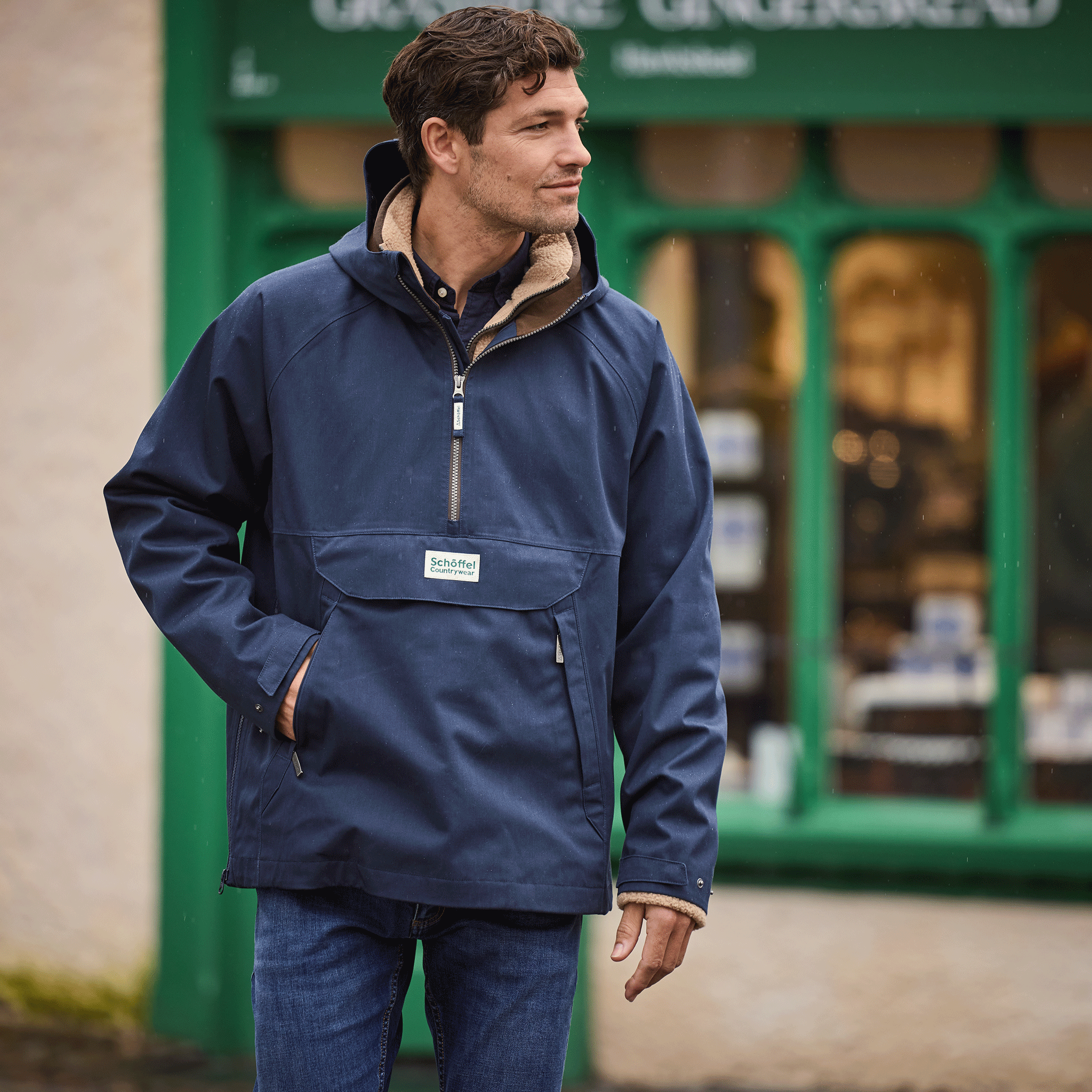 Schoffel Overton Waterproof Anorak in Navy