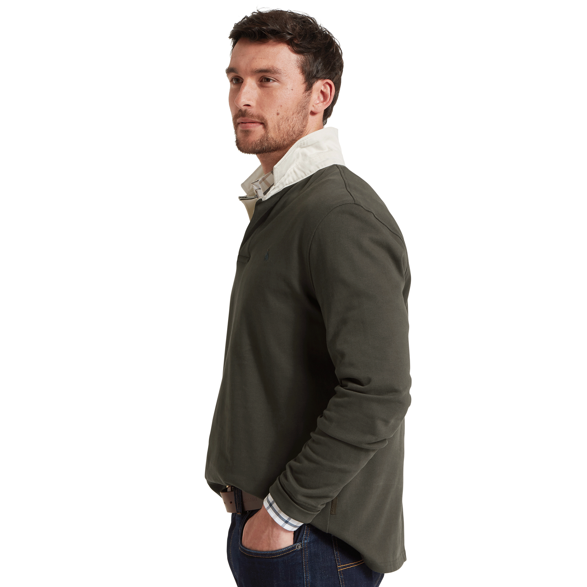 Schoffel Porthallow Rugby Shirt in Peat Green