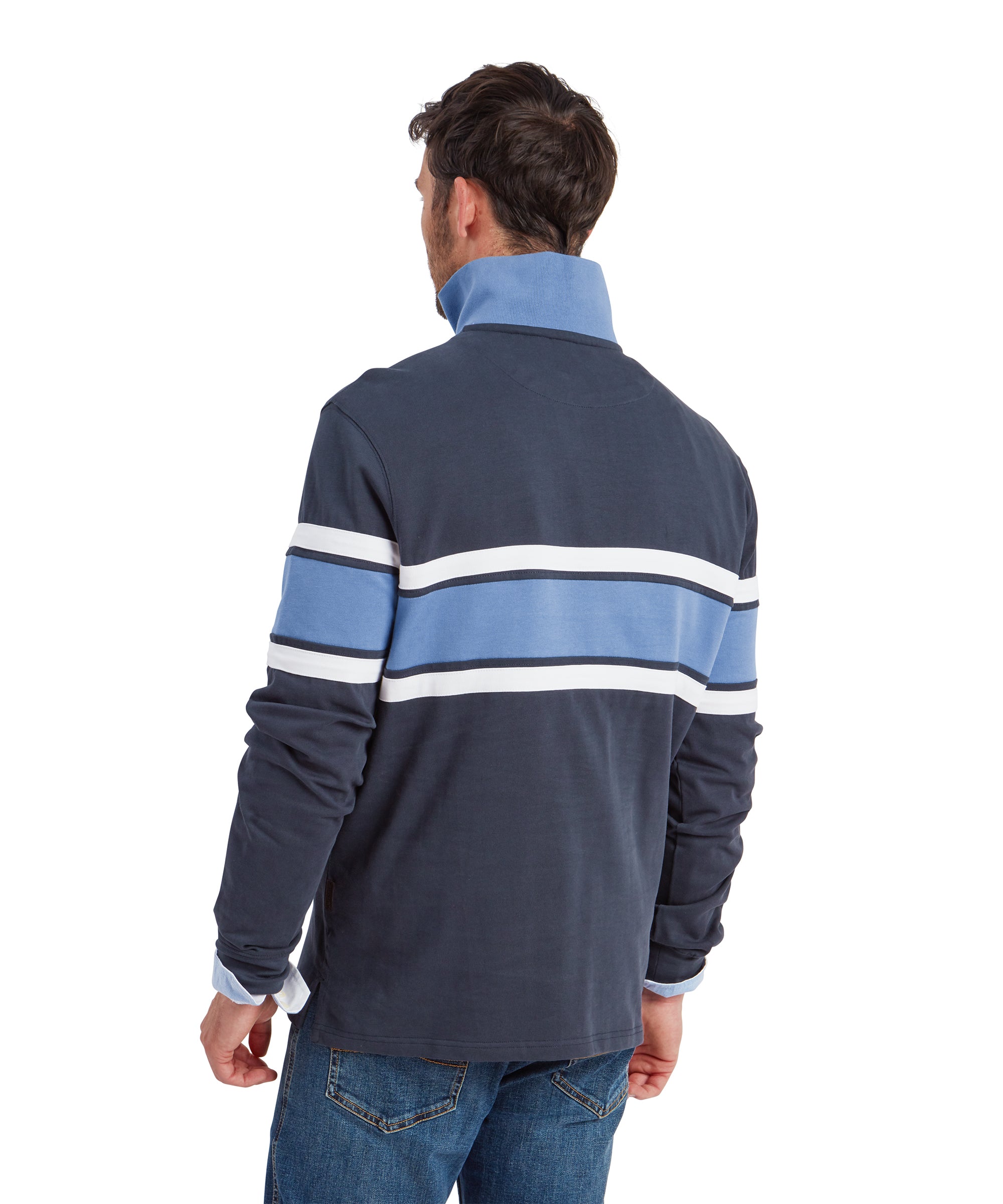Schoffel Exmouth 1/4 Zip Rugby Shirt Petrol Blue