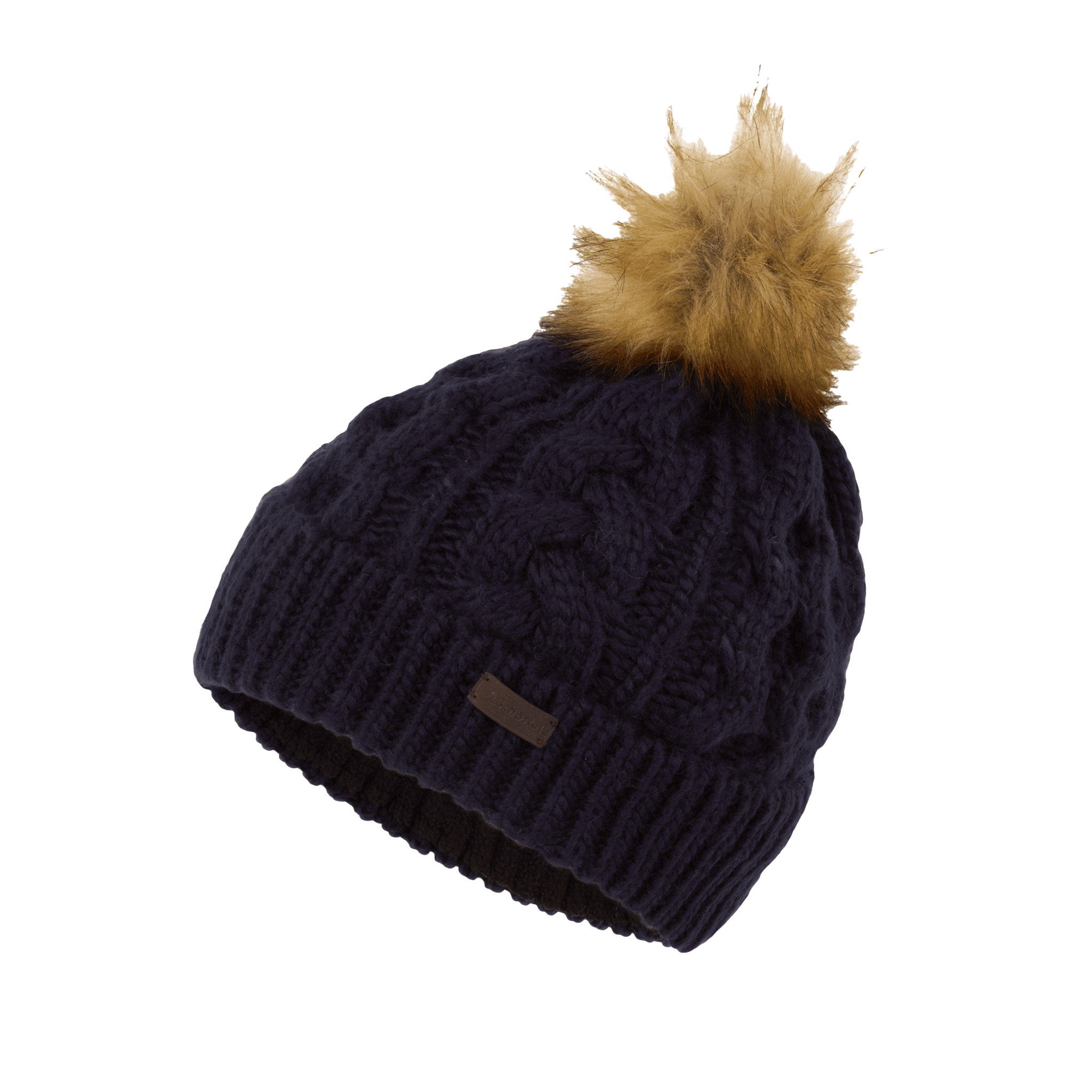 Schoffel Bakewell Cable Knit Hat & Scarf Boxed Set in Navy