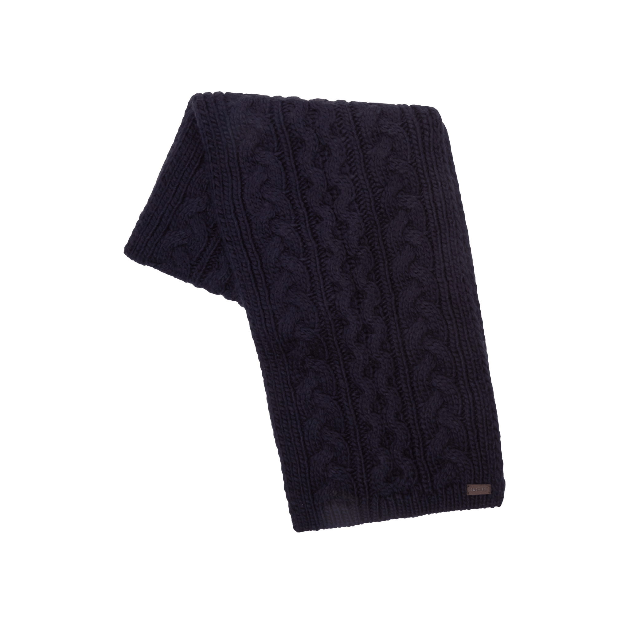 Schoffel Bakewell Cable Knit Hat & Scarf Boxed Set in Navy