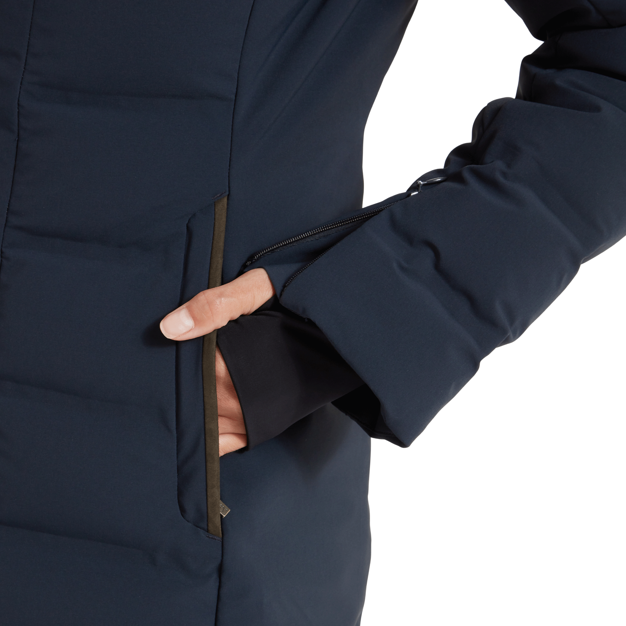 Schoffel Hurlingham Waterproof Down Coat in Carbon Navy