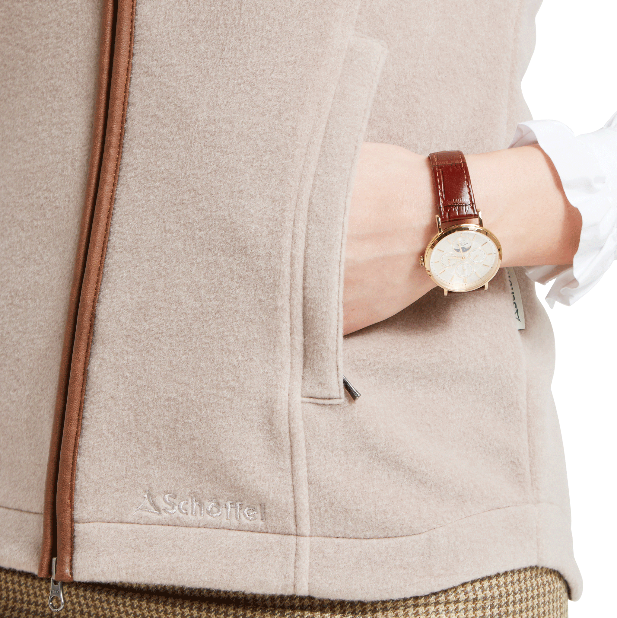 Schoffel Lyndon Ladies Fleece Gilet in Mushroom