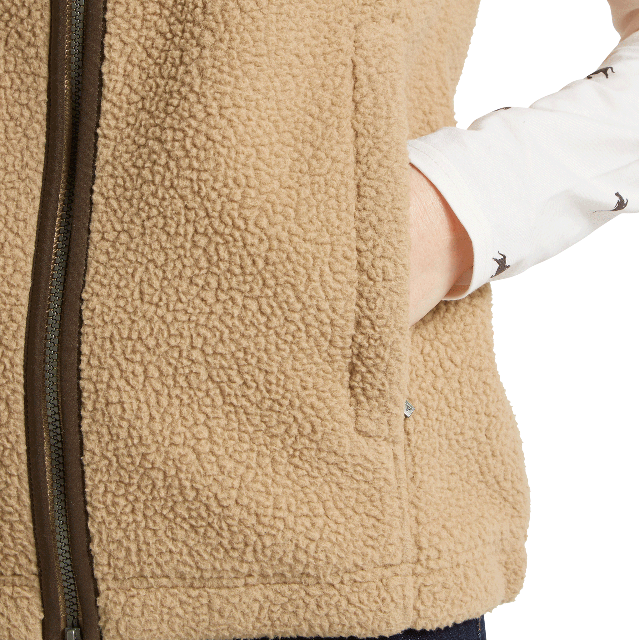 Schoffel Lyndon Ladies Retro Fleece Gilet in Tan