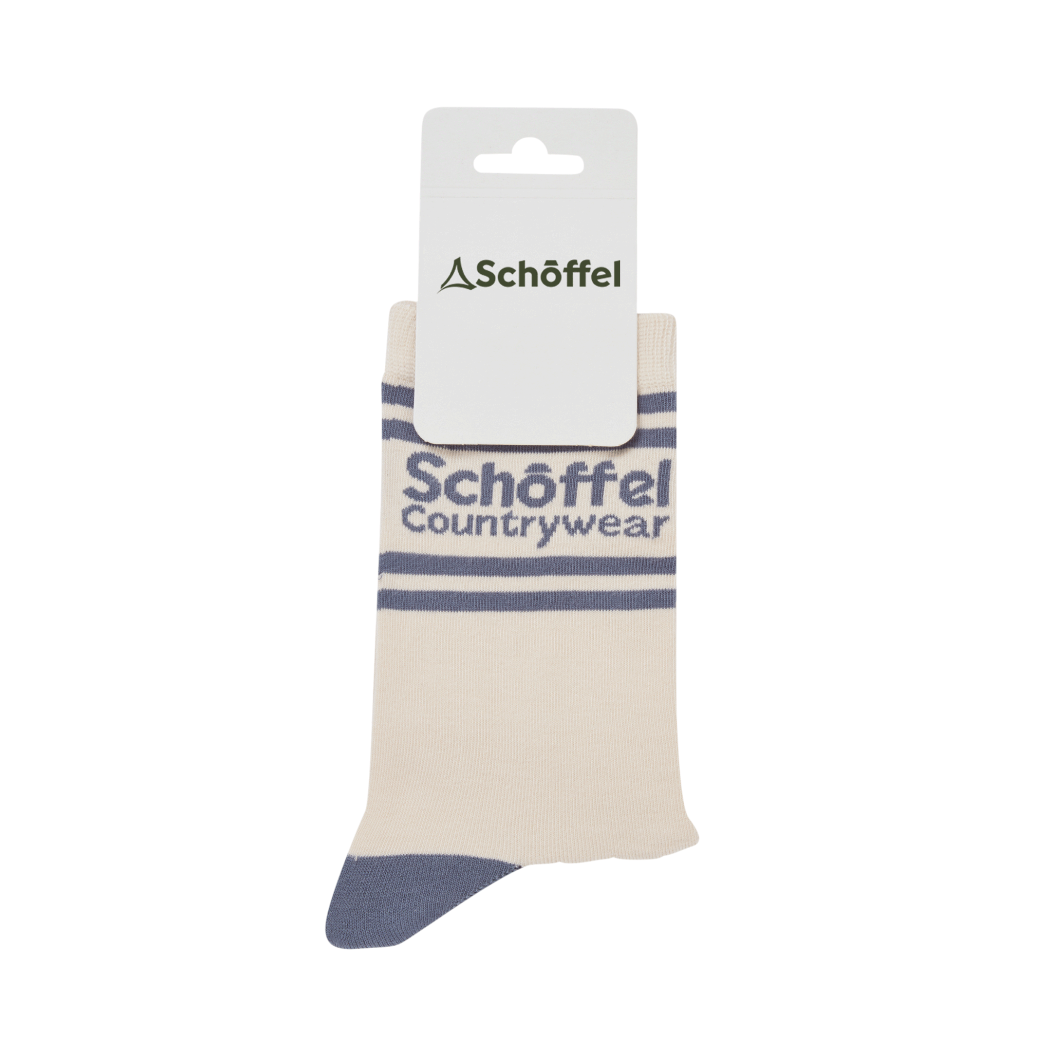 Schoffel Women's Cotton Socks in Pale Stone Retro