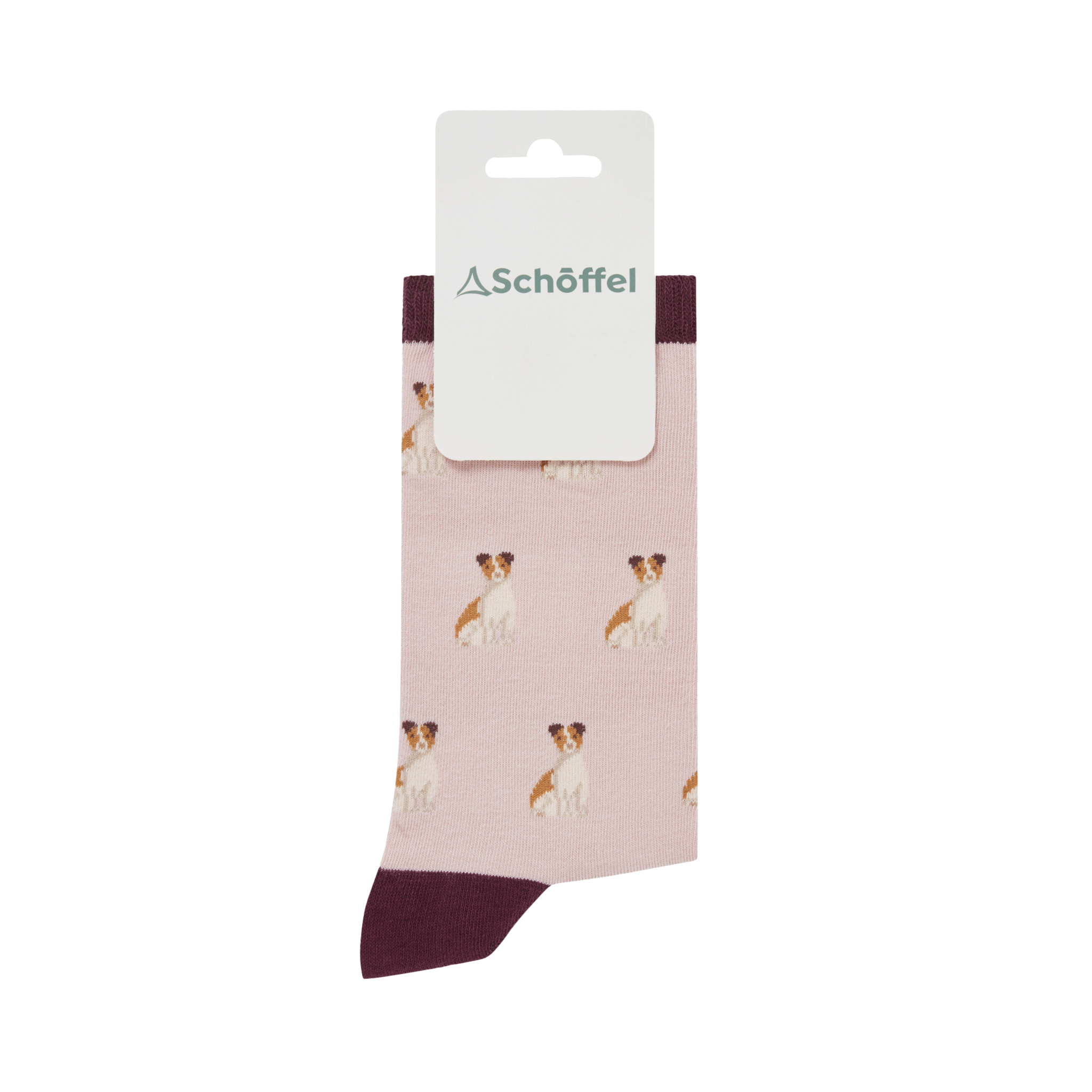 Schoffel Women's Cotton Socks in Jack Russel Print