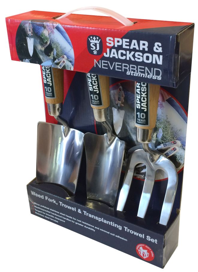 Spear & Jackson Neverbend Stainless 3PC Garden Tool Set 2