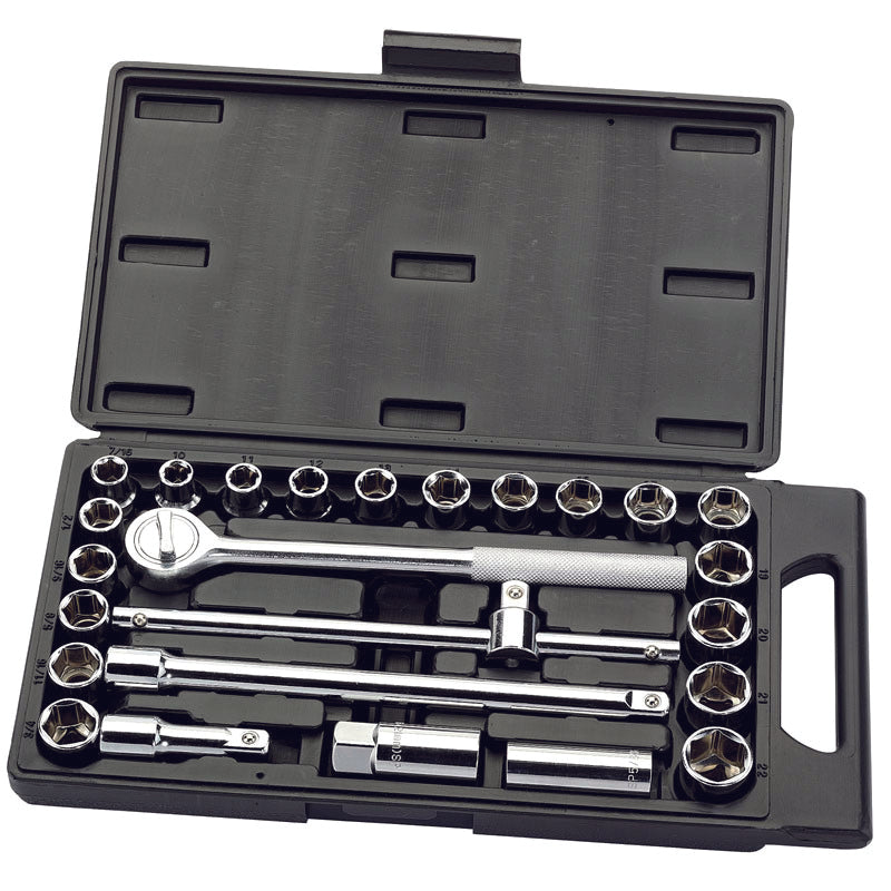 Draper 25pc MM/AF socket set