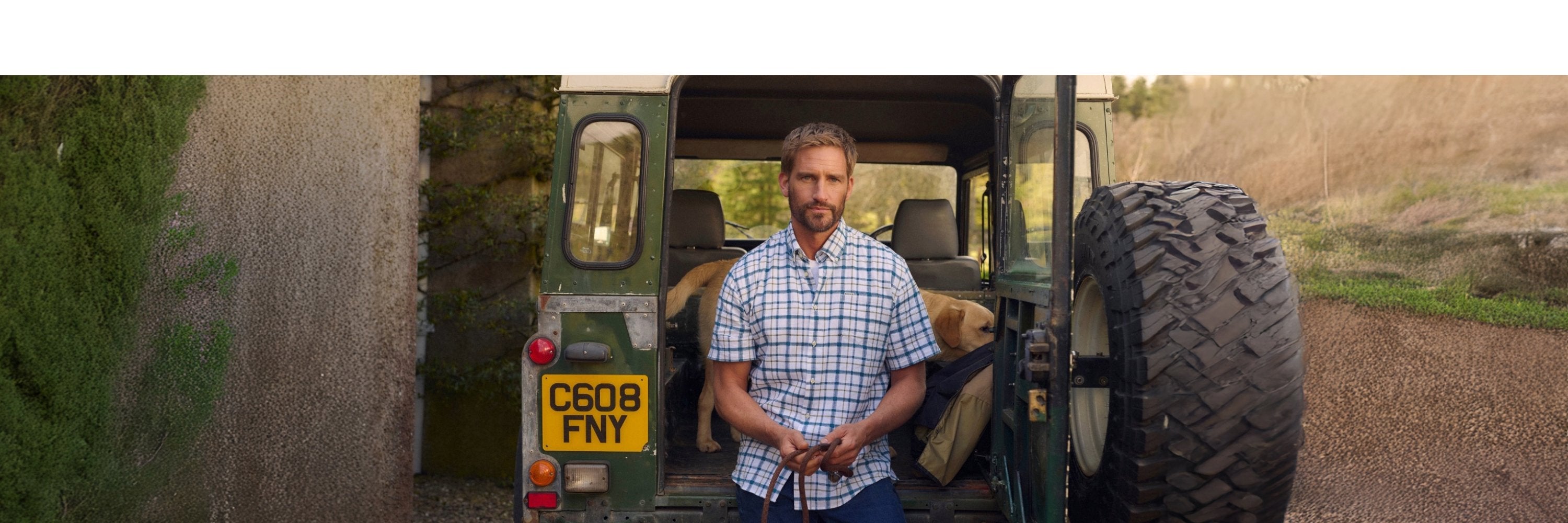 Barbour Russell Short Sleeved Shirt Blue