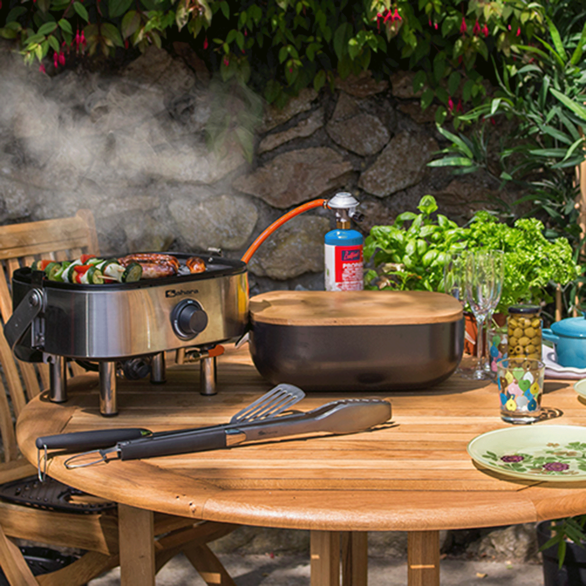 Sahara Mini Portable Gas BBQ Red