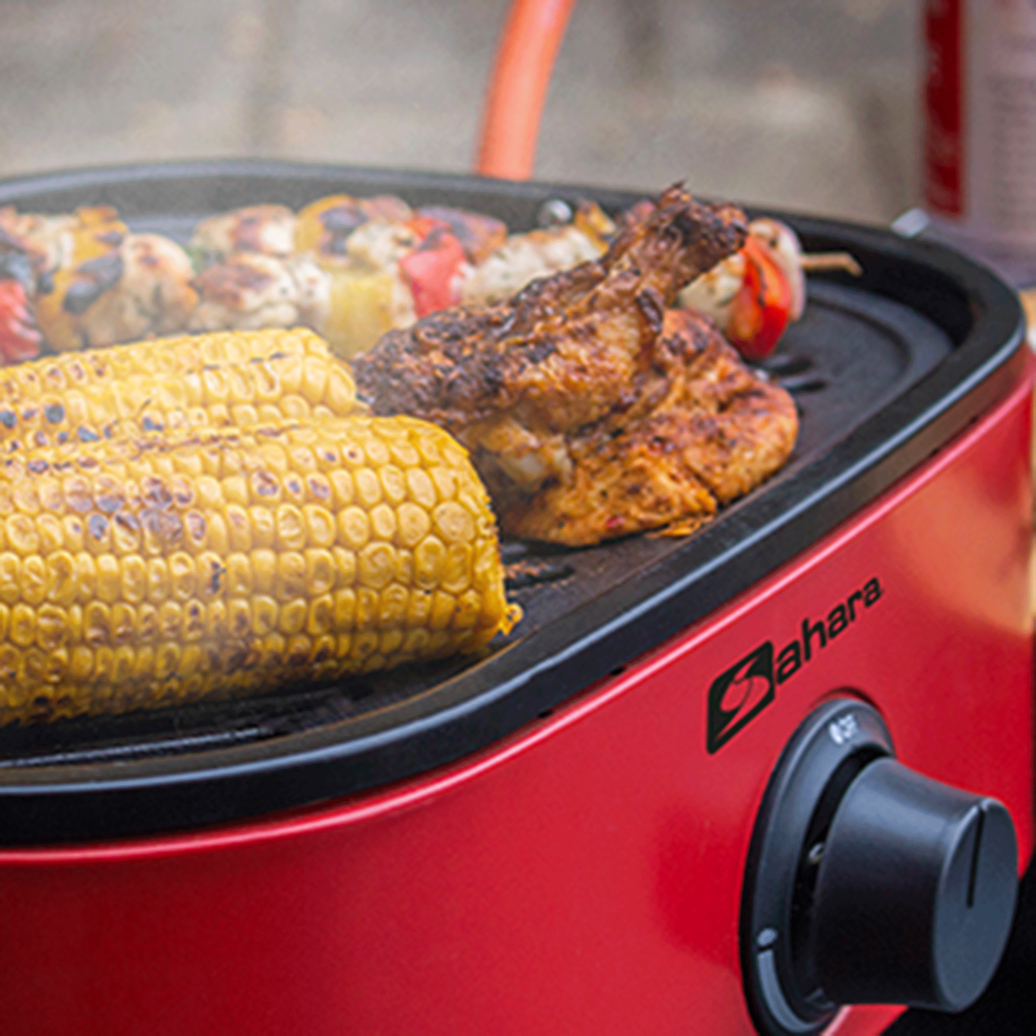 Sahara Mini Portable Gas BBQ Red