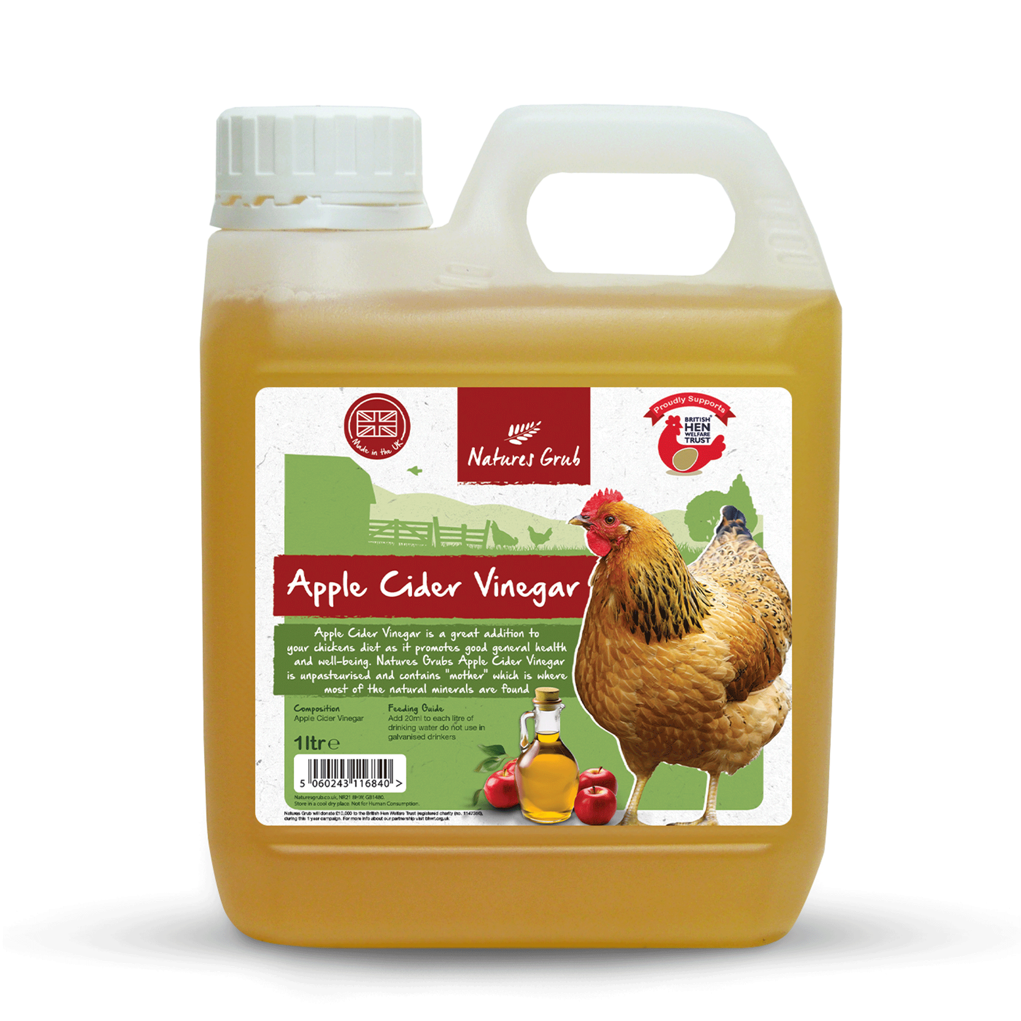 Natures Grub Organic Apple Cider Vinegar 1L