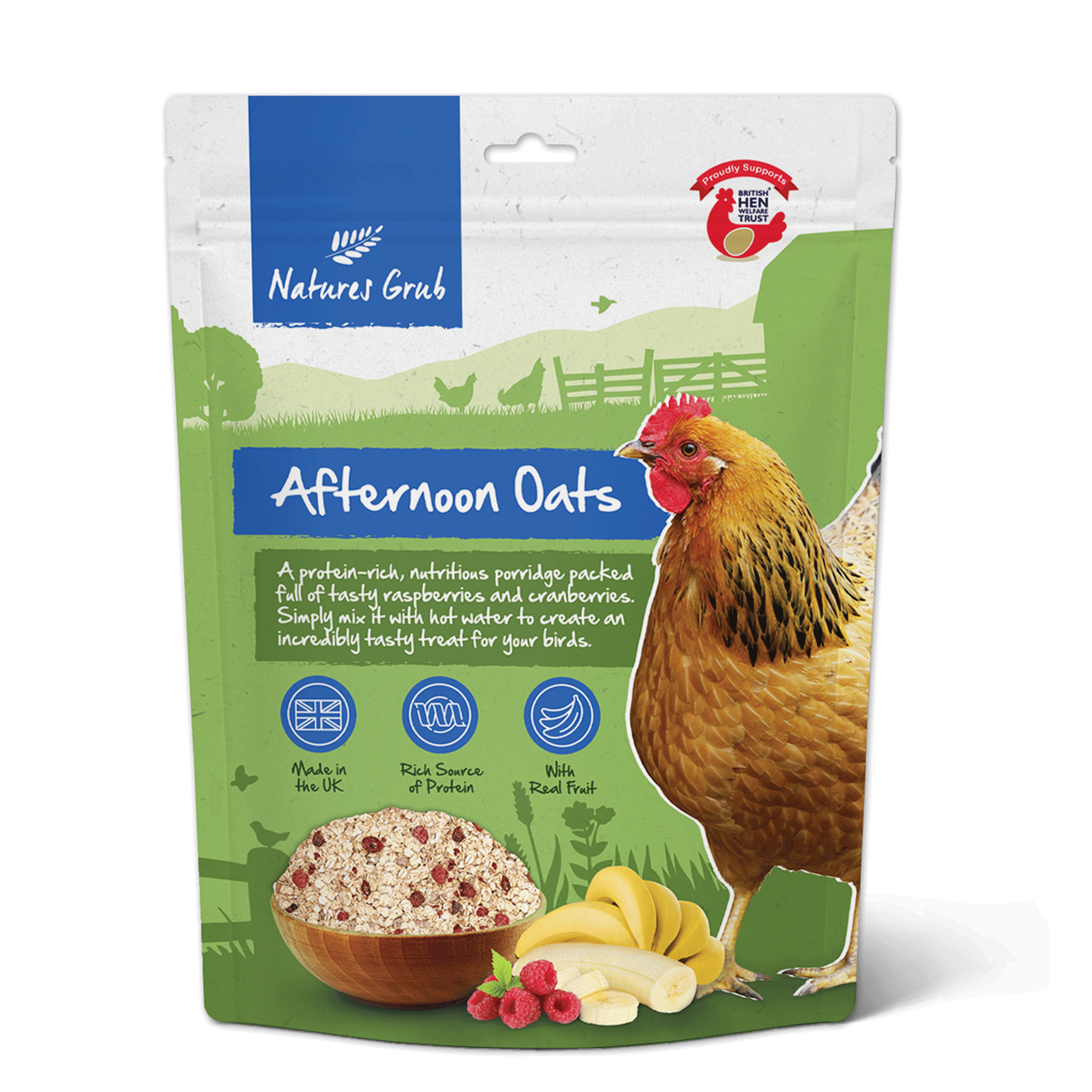 Natures Grub Afternoon Oats Banana and Berry 600g