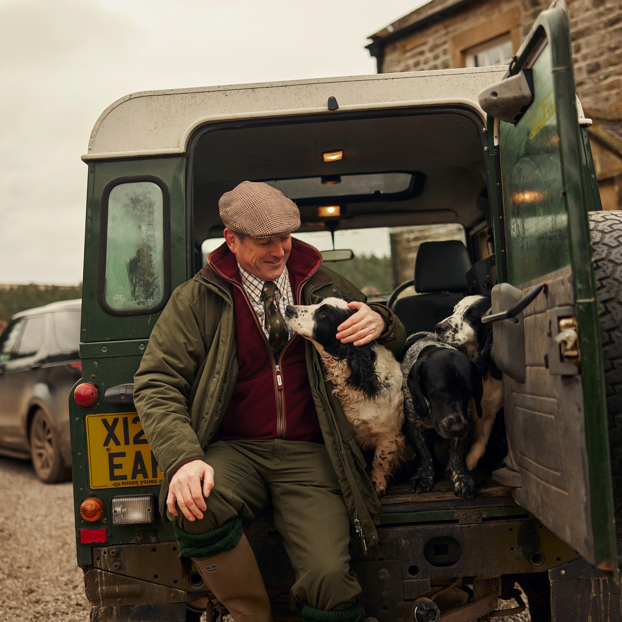 Schoffel Ashford Silk Tie in Forest French Partridge