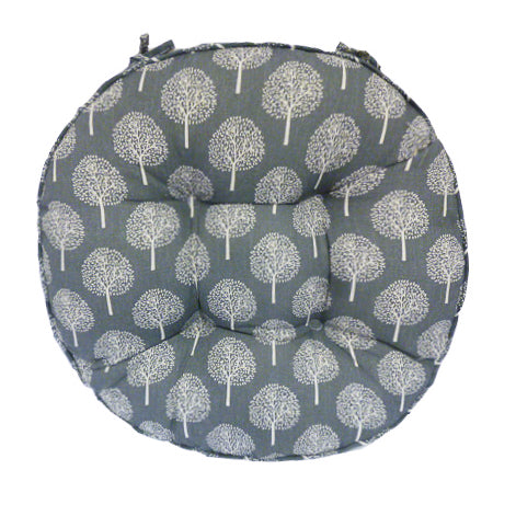 Ascalon Round XL Seat Cushion Pad Blue Linen Look