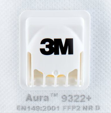 3M 9322+ Aura FFP2 Disposable Valved Sanding &amp; Power Tool Respirator (2pk) 5