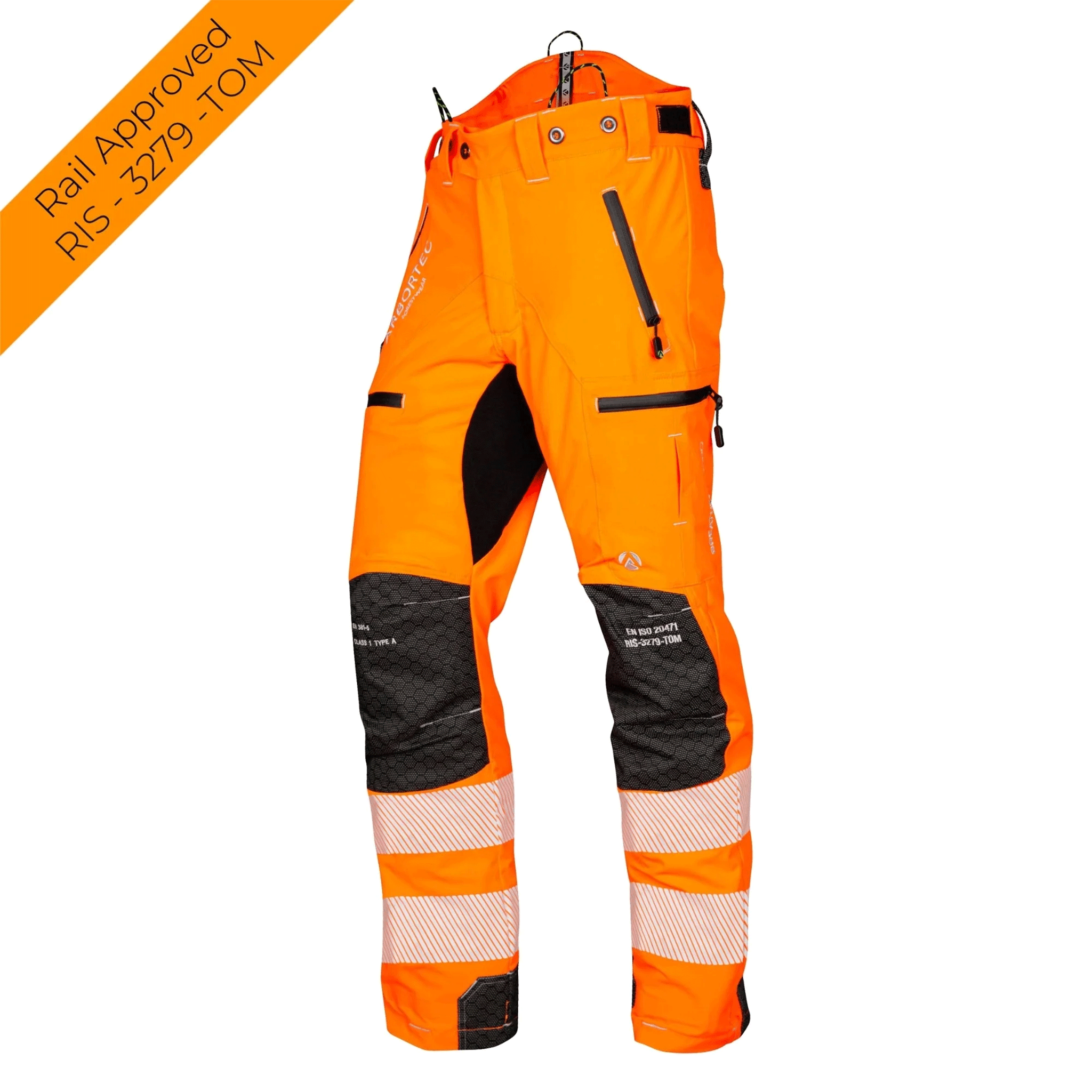 Arbortec Breatheflex Pro Chainsaw Trousers Design C Class 1 Hi-Vis Orange