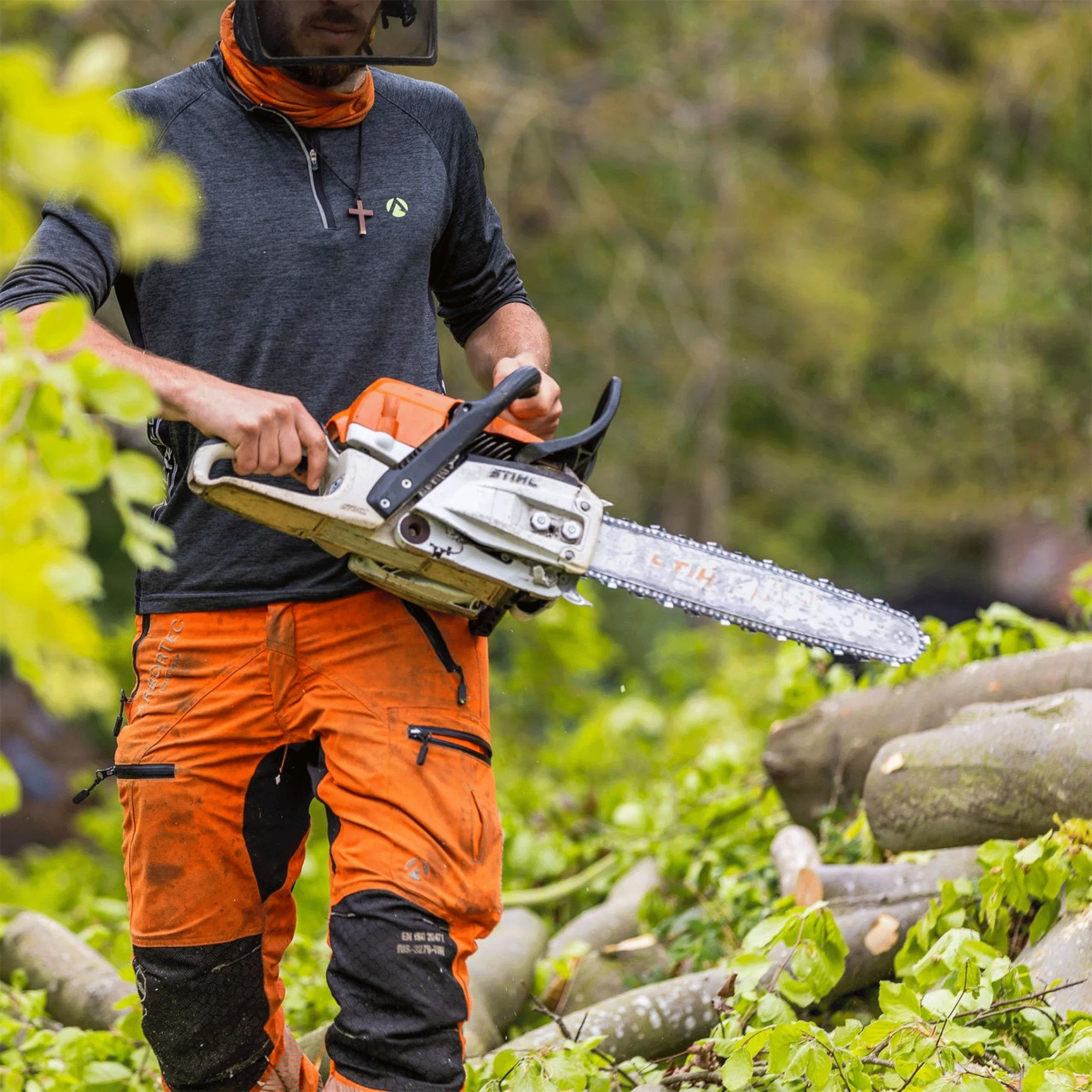 Arbortec Breatheflex Pro Chainsaw Trousers Design C Class 1 Hi-Vis Orange
