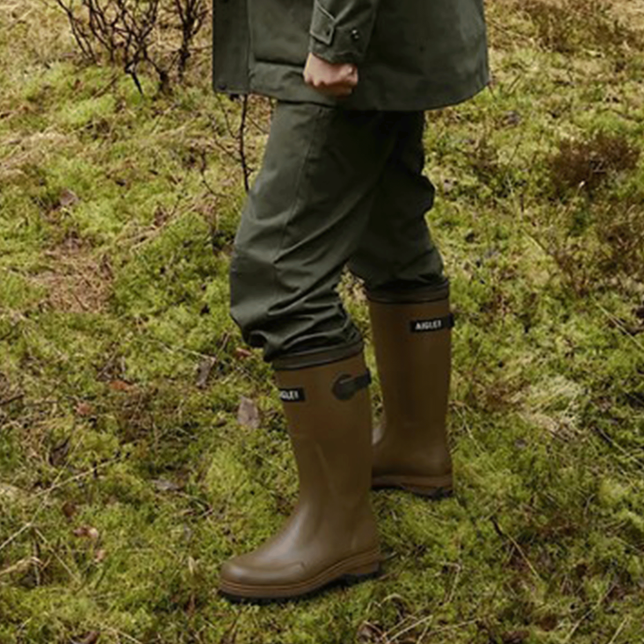 Aigle Men’s Parcours 3.0 Neo Insulated Wellington Boots – Olive Green