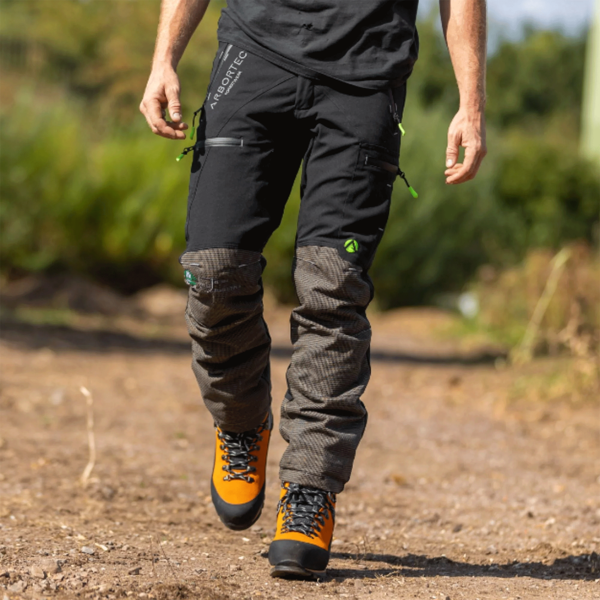 Arbortec AT4070 Breatheflex Pro Chainsaw Trousers Design C Class 1 Black