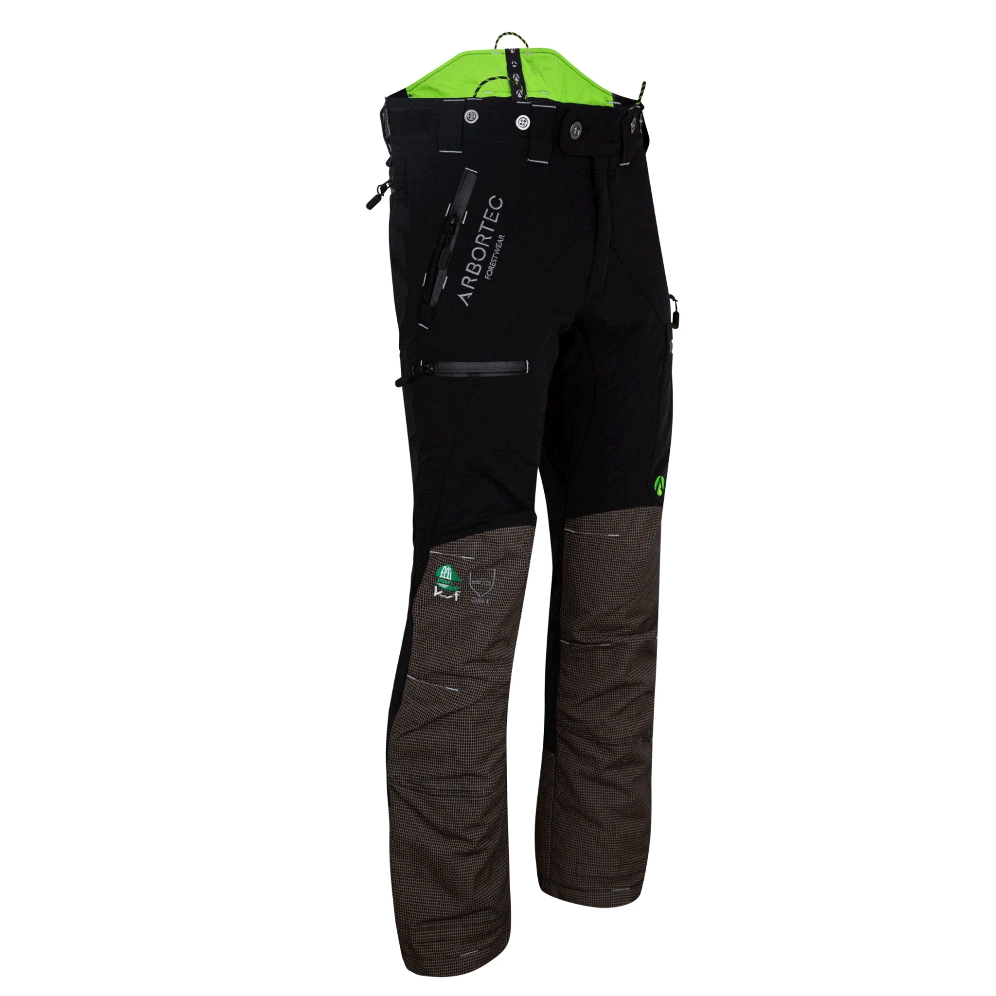 Arbortec AT4070 Breatheflex Pro Chainsaw Trousers Design C Class 1 Black