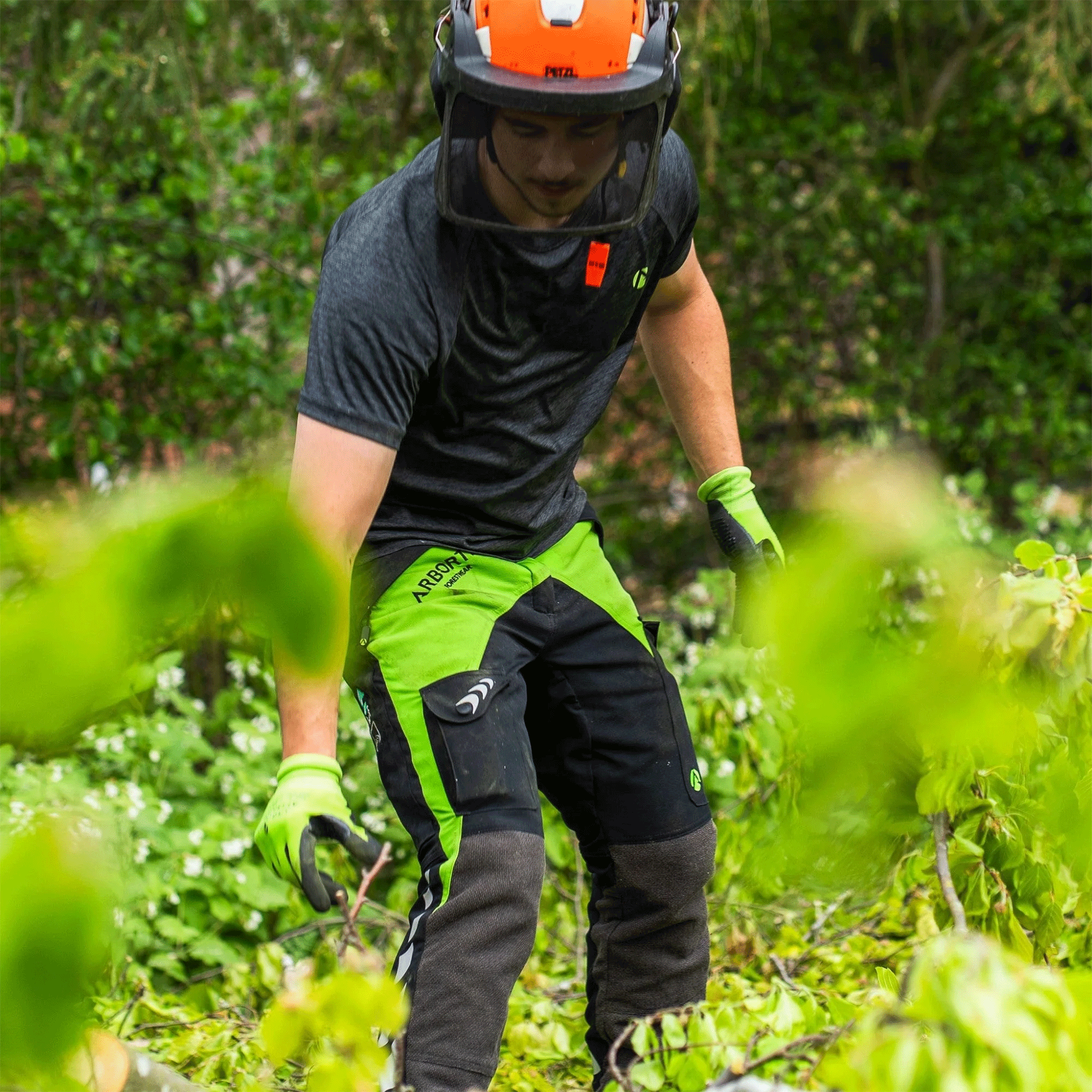 Arbortec Breatheflex Chainsaw Trousers Design A Class 1 Lime Large